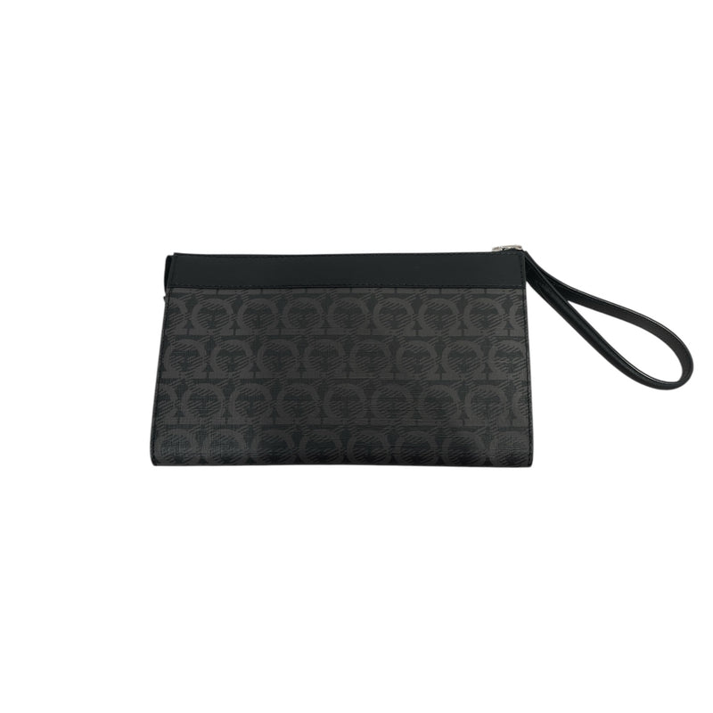 Salvatore Ferragamo/Pouch/Monogram/Leather/BLK/Gancini-Print