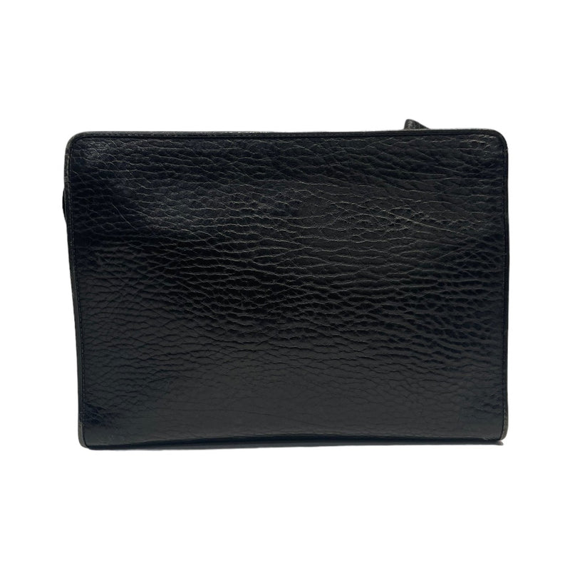 BURBERRYS/Clutch Bag/Leather/BLK/grain leather clutch