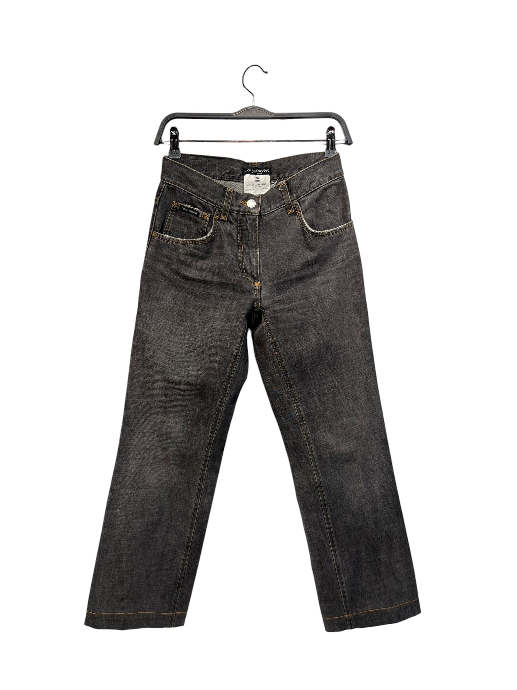 DOLCE&GABBANA/Bootcut Pants/38/Cotton/GRY/ view 1