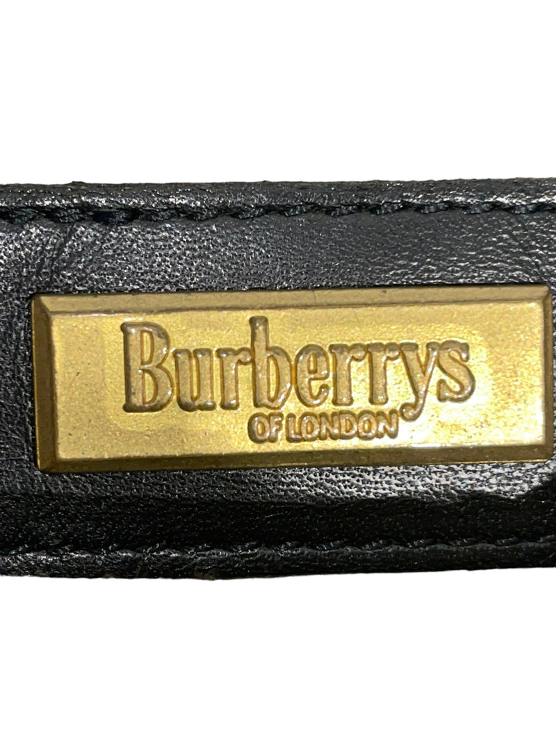 BURBERRYS/Clutch Bag/Leather/BLK/grain leather clutch