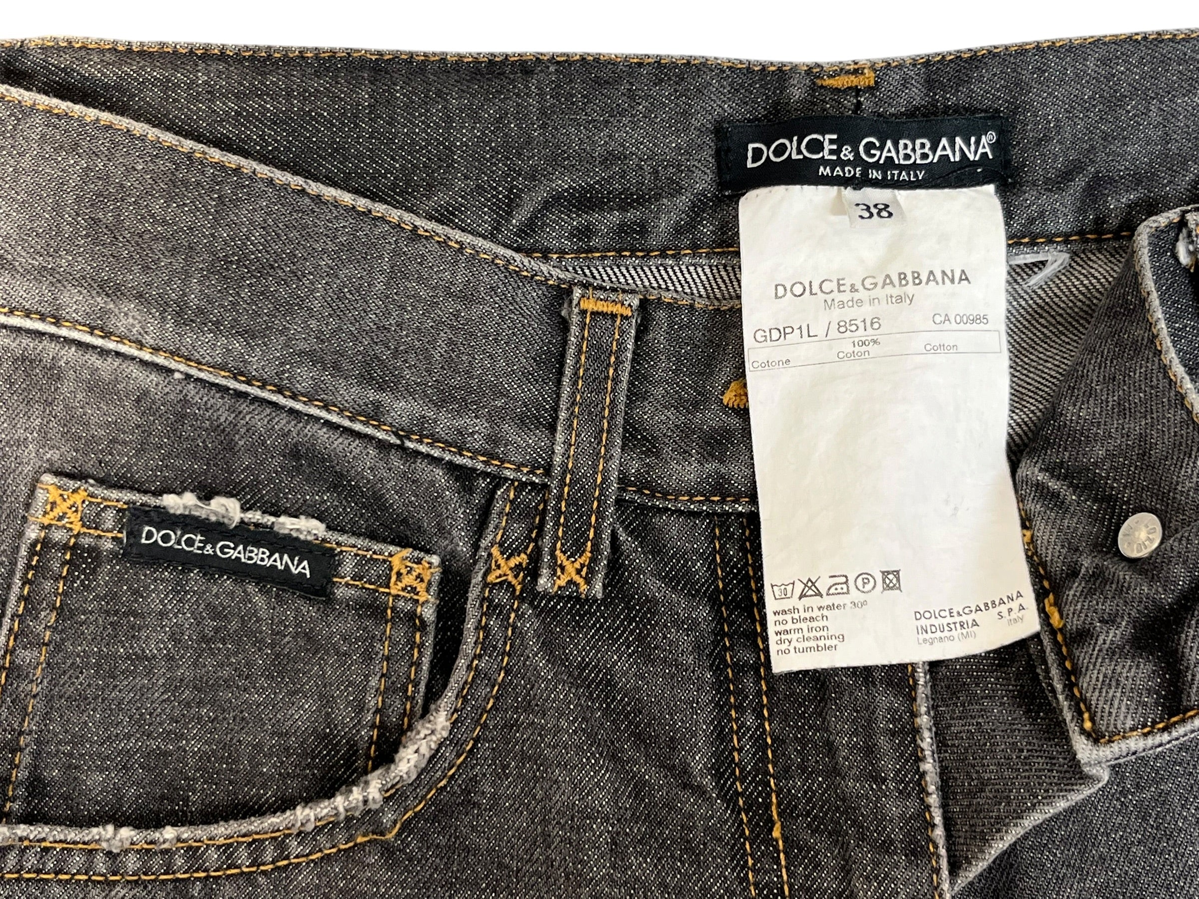 DOLCE&GABBANA/Bootcut Pants/38/Cotton/GRY/ view 4