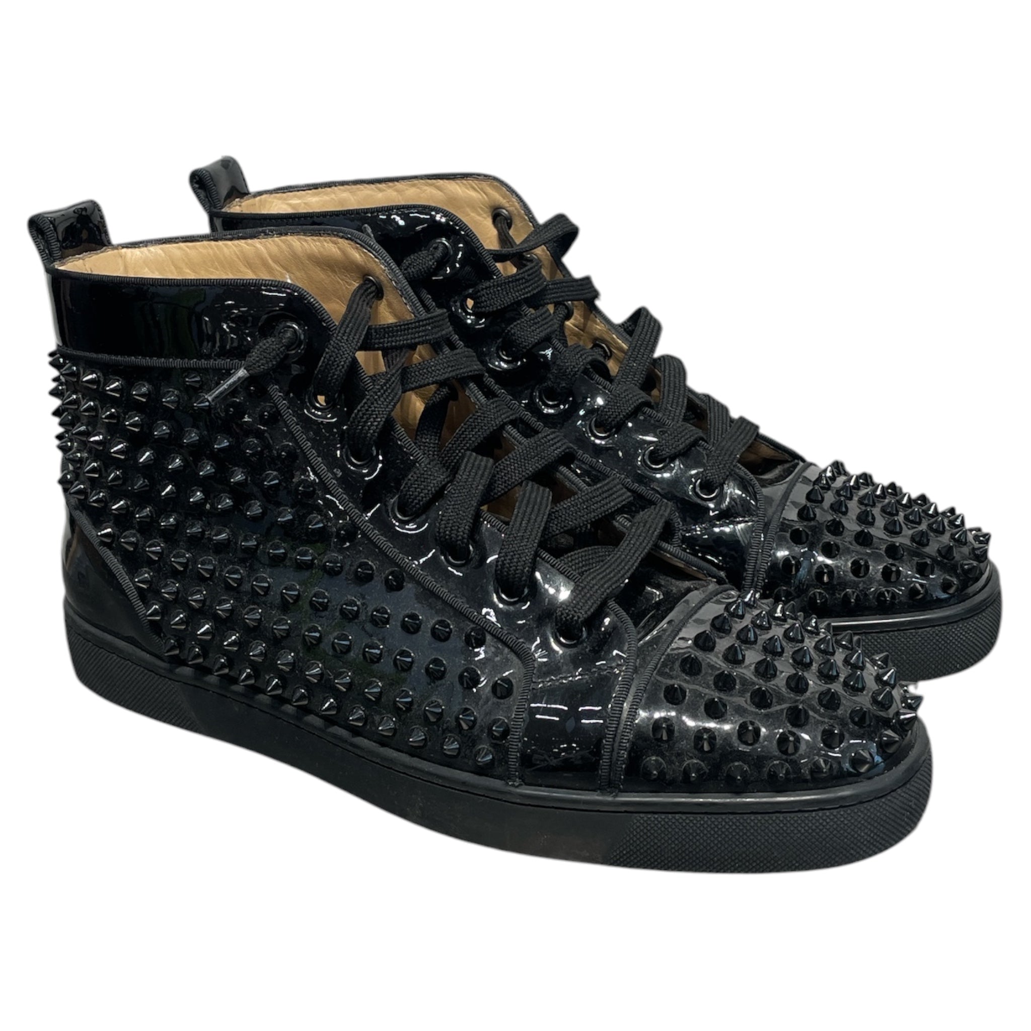 Christian Louboutin/Hi-Sneakers/EU 43.5/Leather/BLK/SPIKES view 1