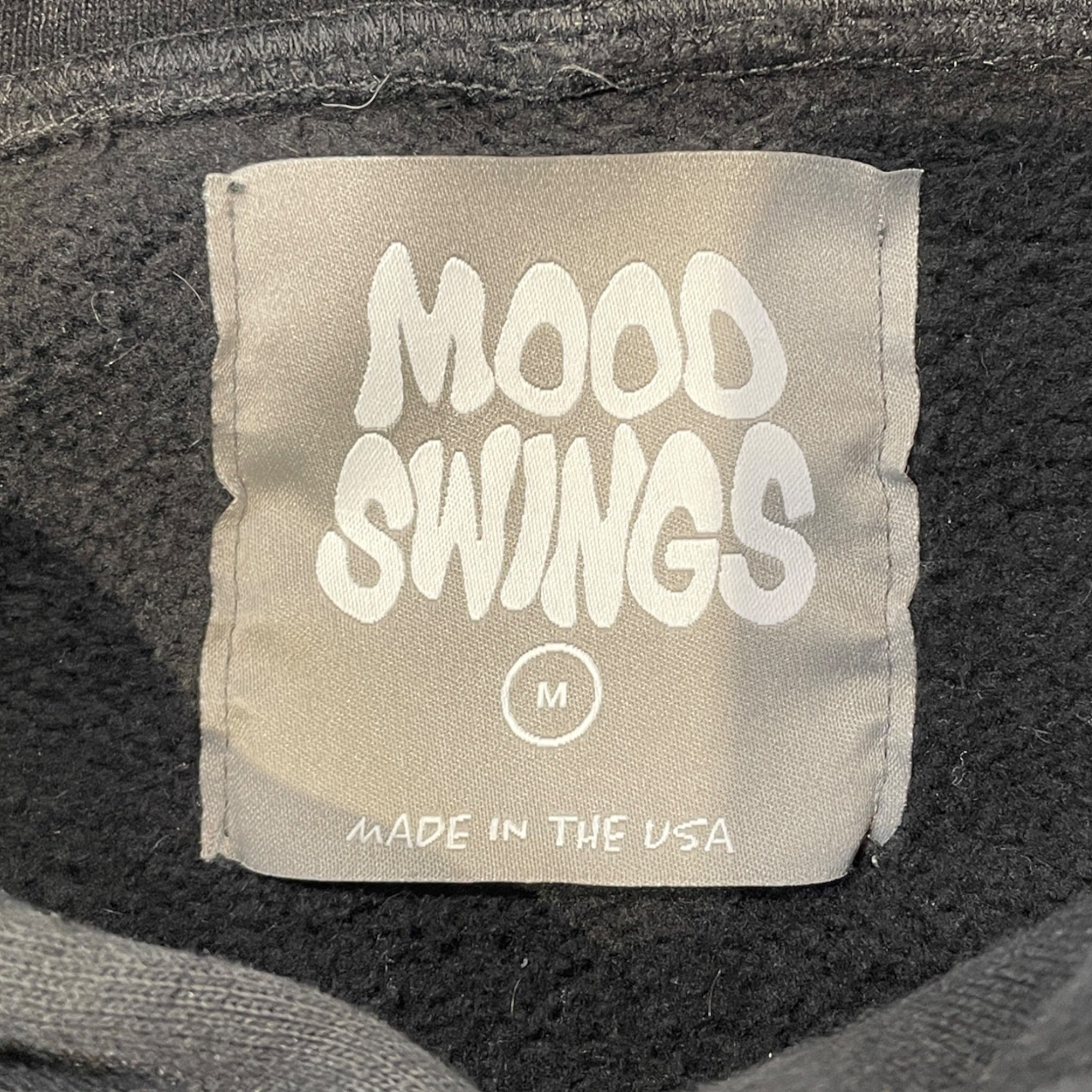 MOOD SWINGS/Hoodie/M/All Over Print/Cotton/BLK/mood swings lime face logo M view 3