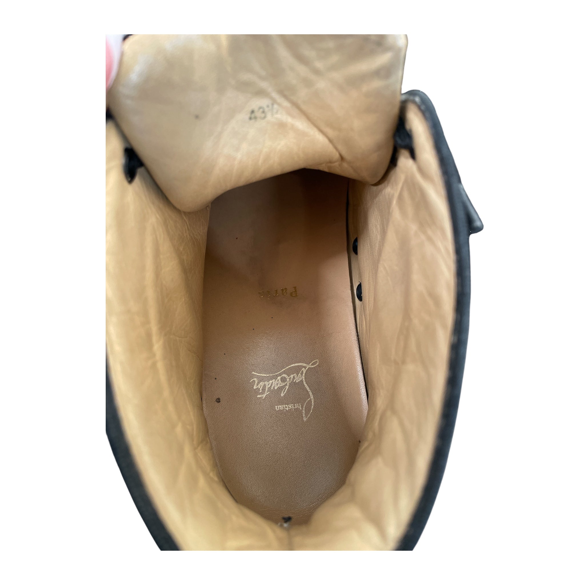 Christian Louboutin/Hi-Sneakers/EU 43.5/Leather/BLK/SPIKES view 3