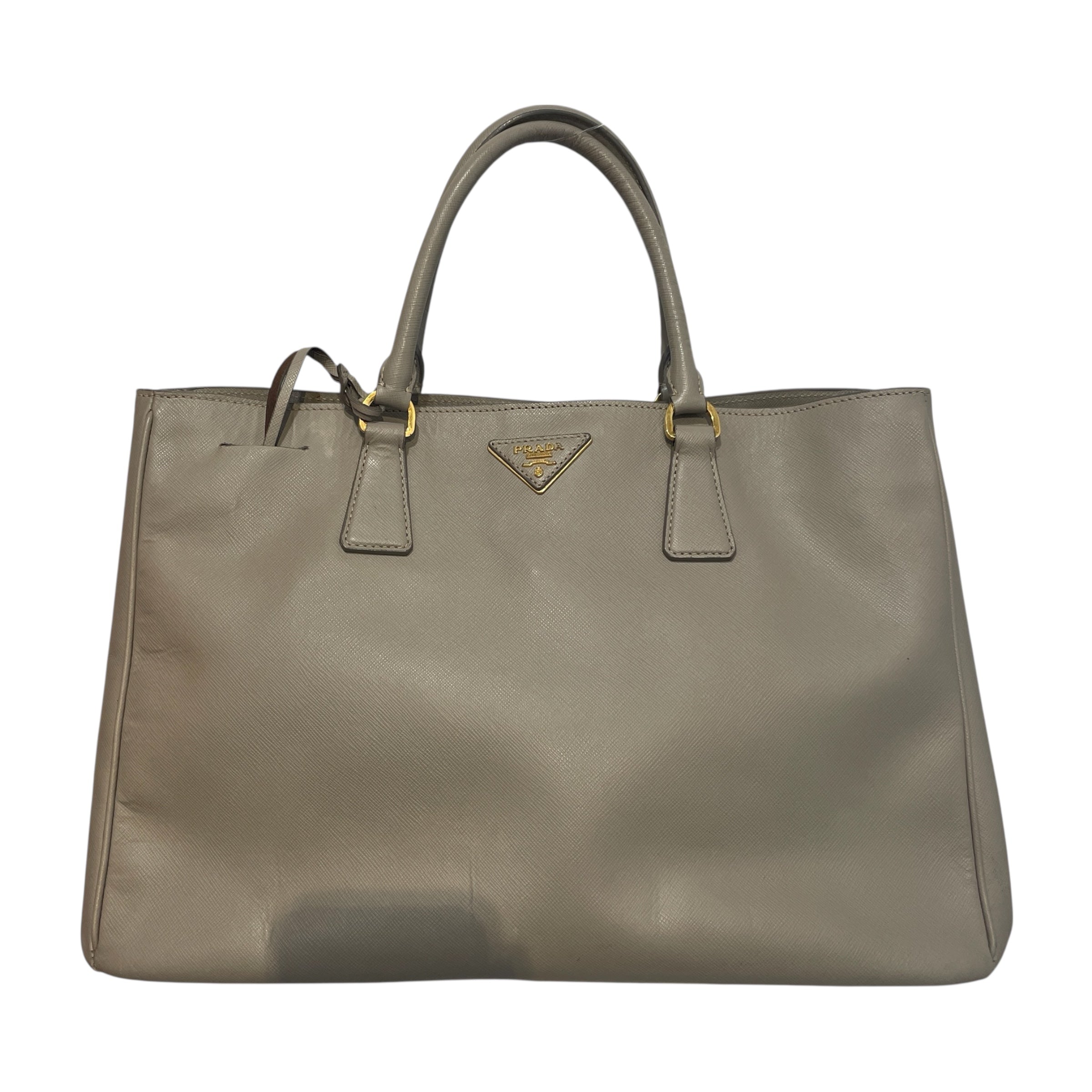 PRADA/Tote Bag/Leather/GRY/Saddiano Leather bag view 1