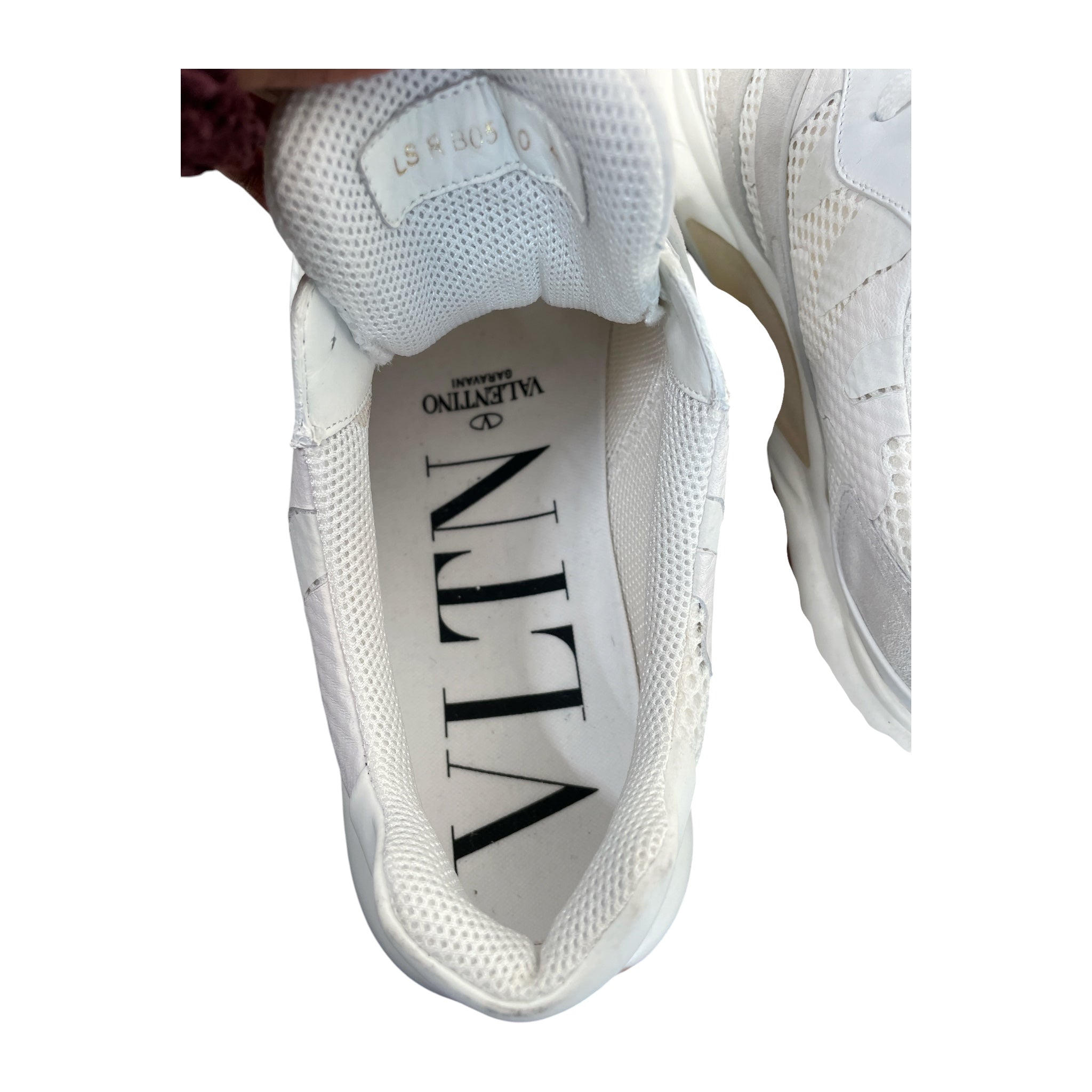VALENTINO GARAVANI/Low-Sneakers/EU 46/Suede/WHT/bounce view 3