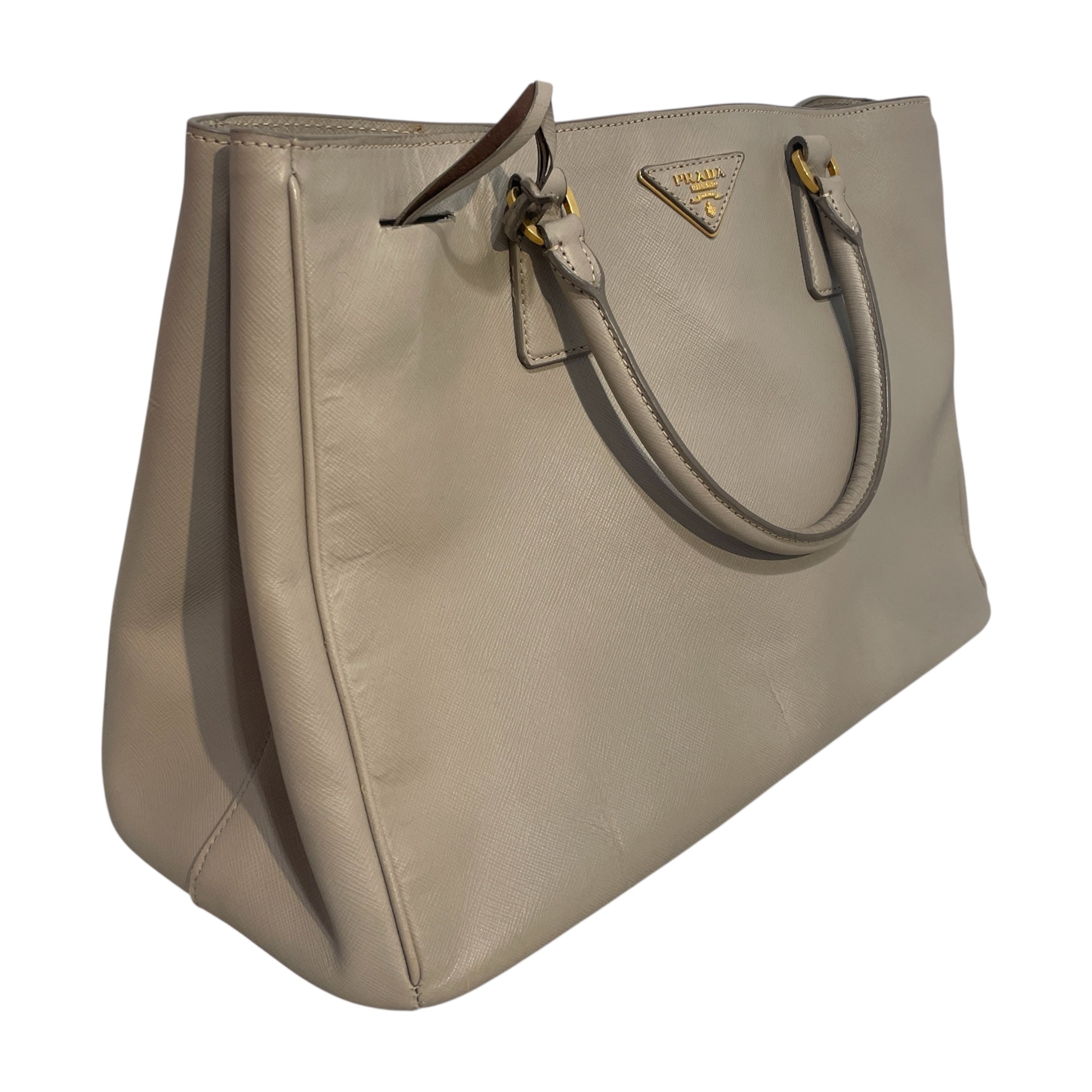 PRADA/Tote Bag/Leather/GRY/Saddiano Leather bag view 3