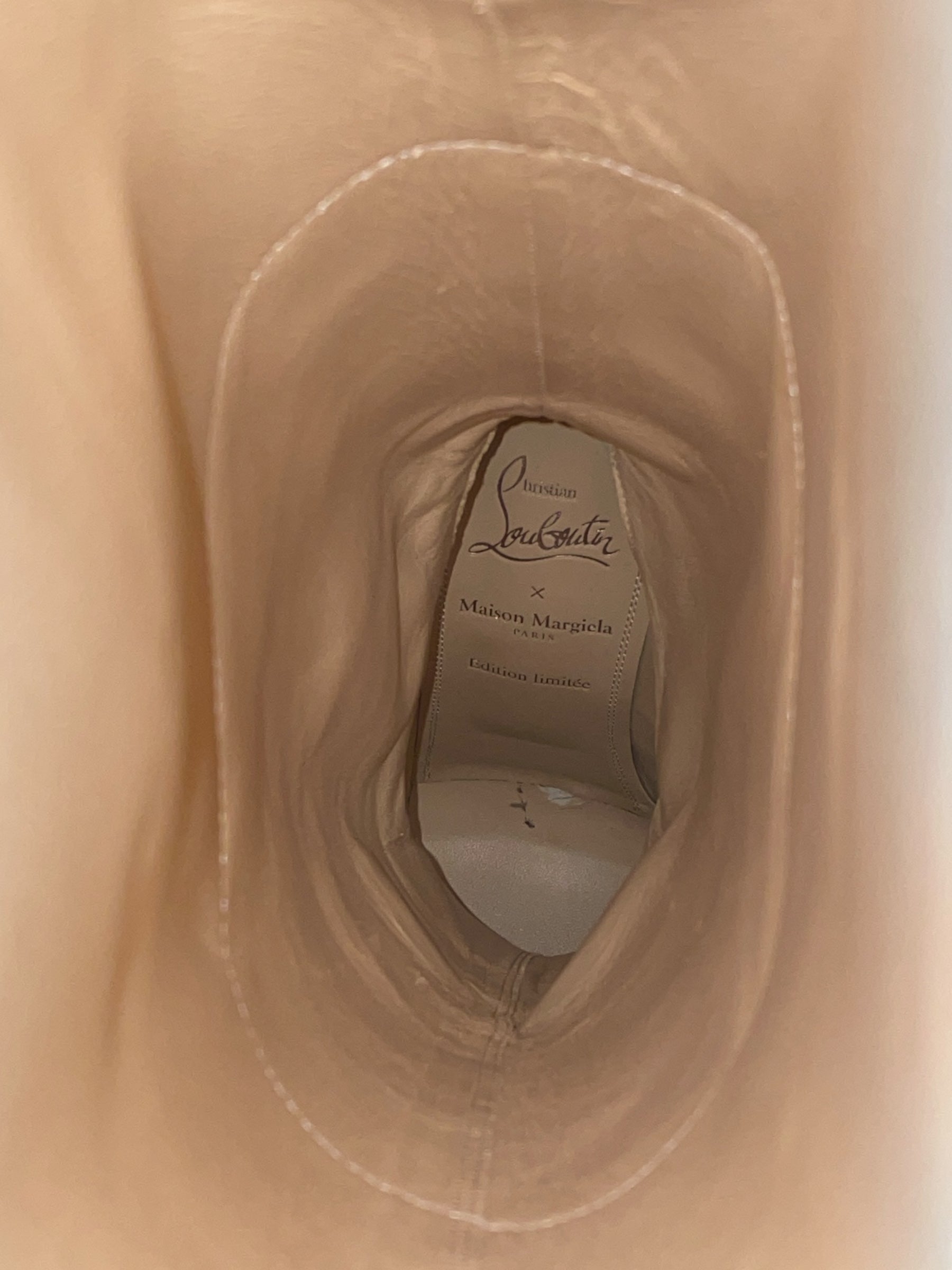 Christian Louboutin/Maison Margiela/Long Boots/EU 37/Leather/BLK/Knee-high/XXRISMARTEEN 100MM STILETTO view 4