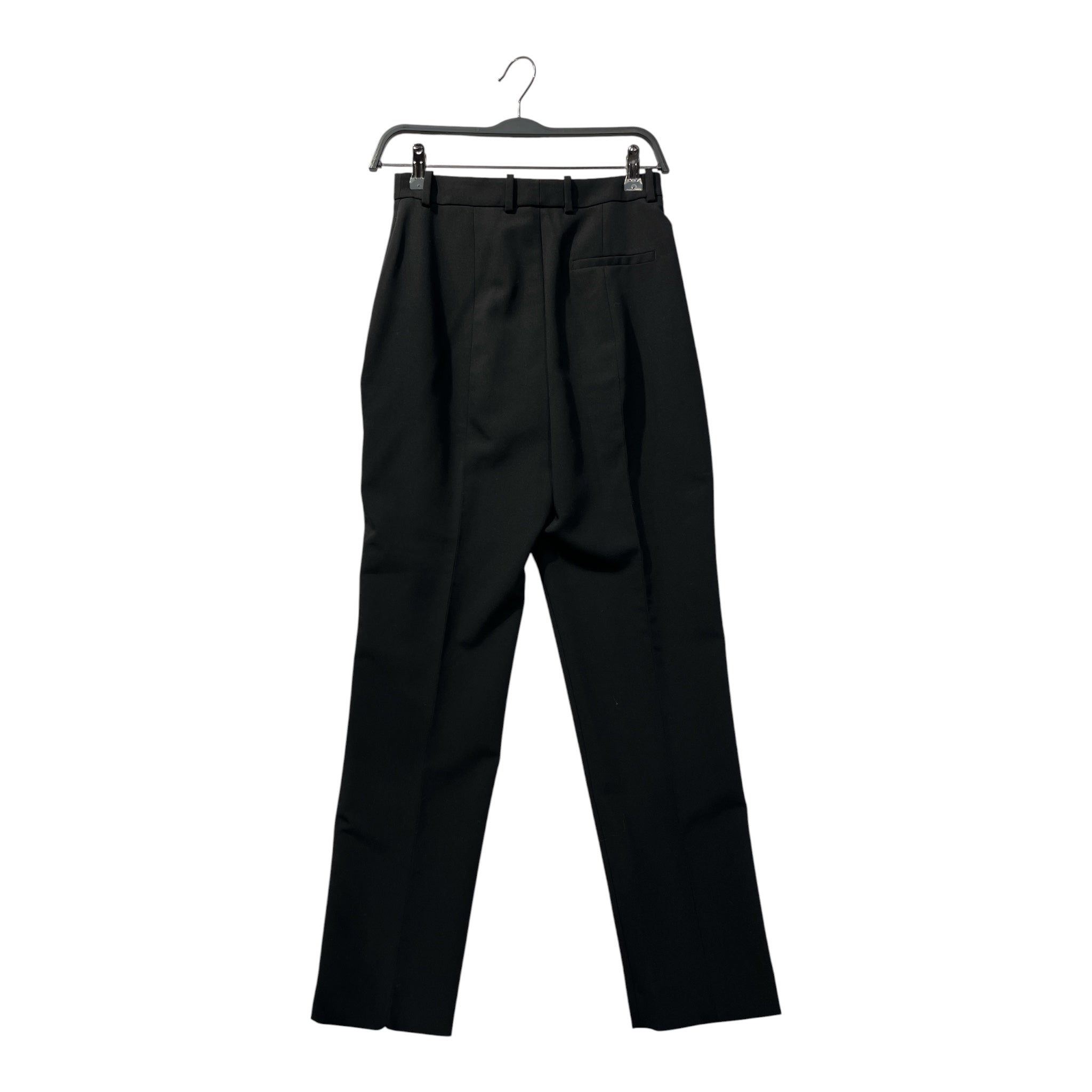Alexander McQueen/Bottoms/40/Cotton/BLK/pleaded dress pants view 2