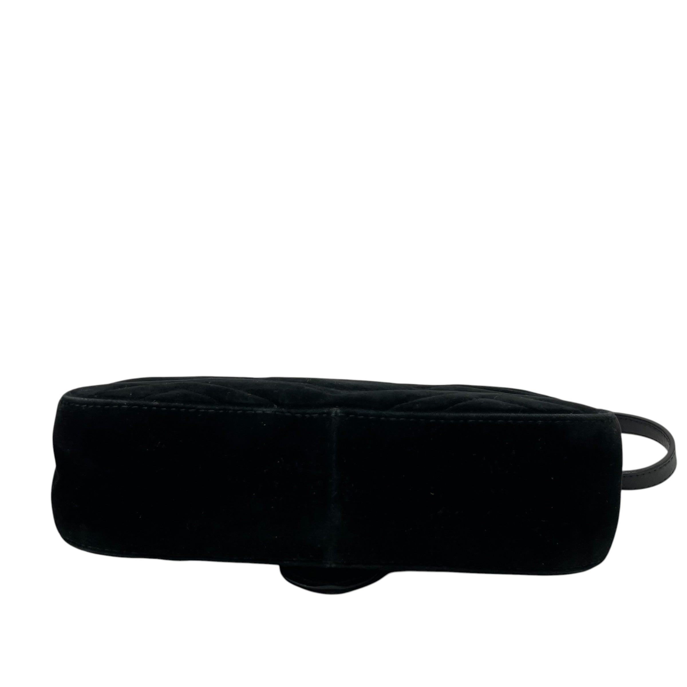 GUCCI/Cross Body Bag/Velour/BLK/marmont double gg view 7