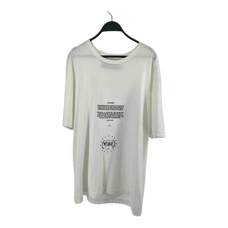 HOOD BY AIR./T-Shirt/M/Cotton/WHT/Graphic/THE BEGINNING