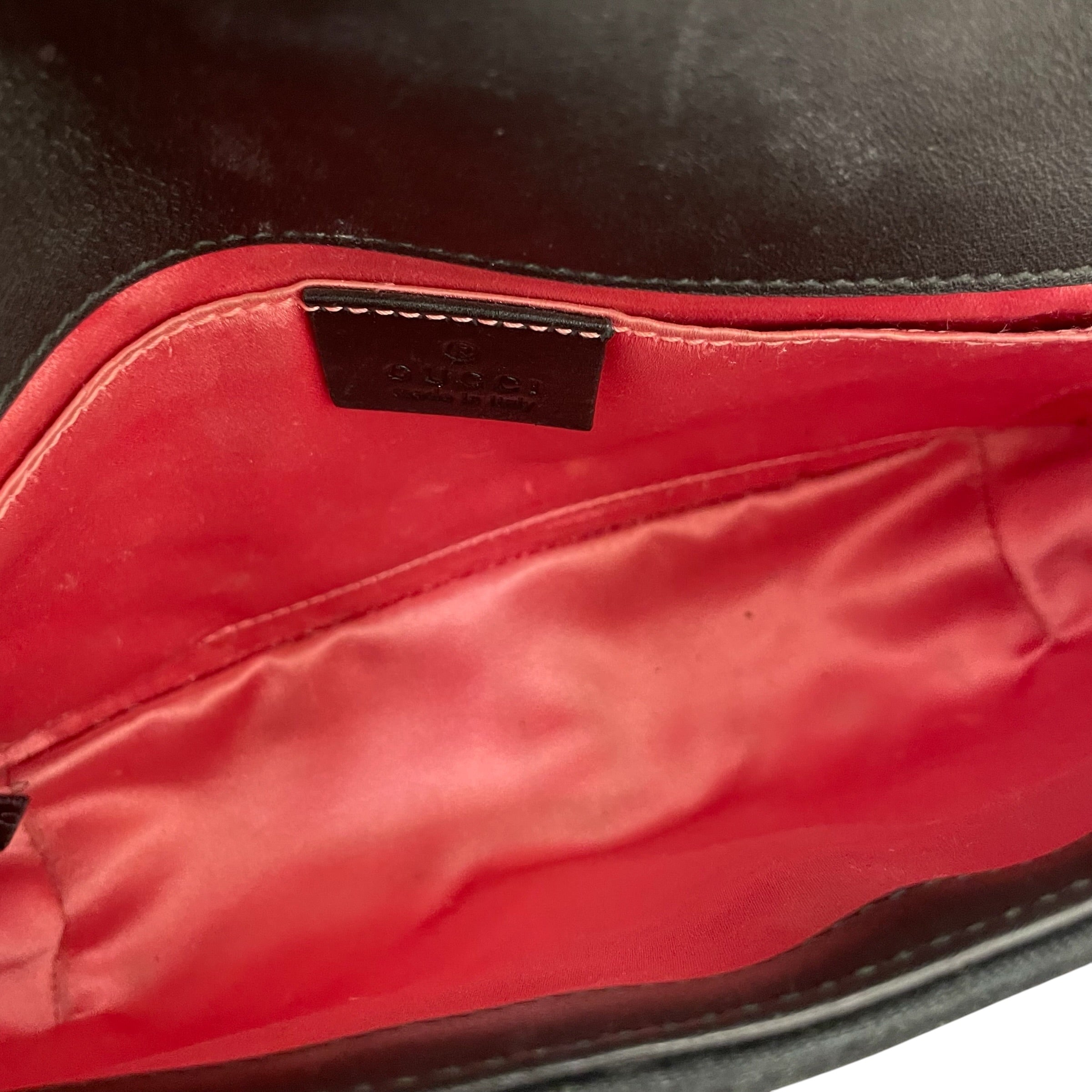 GUCCI/Cross Body Bag/Velour/BLK/marmont double gg view 10