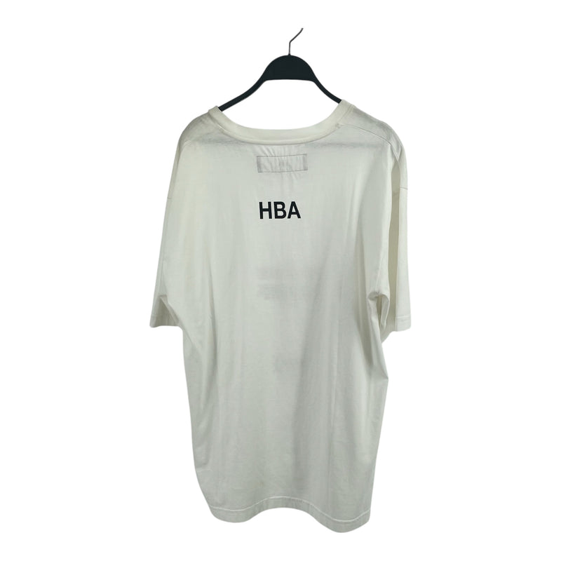 HOOD BY AIR./T-Shirt/M/Cotton/WHT/Graphic/THE BEGINNING
