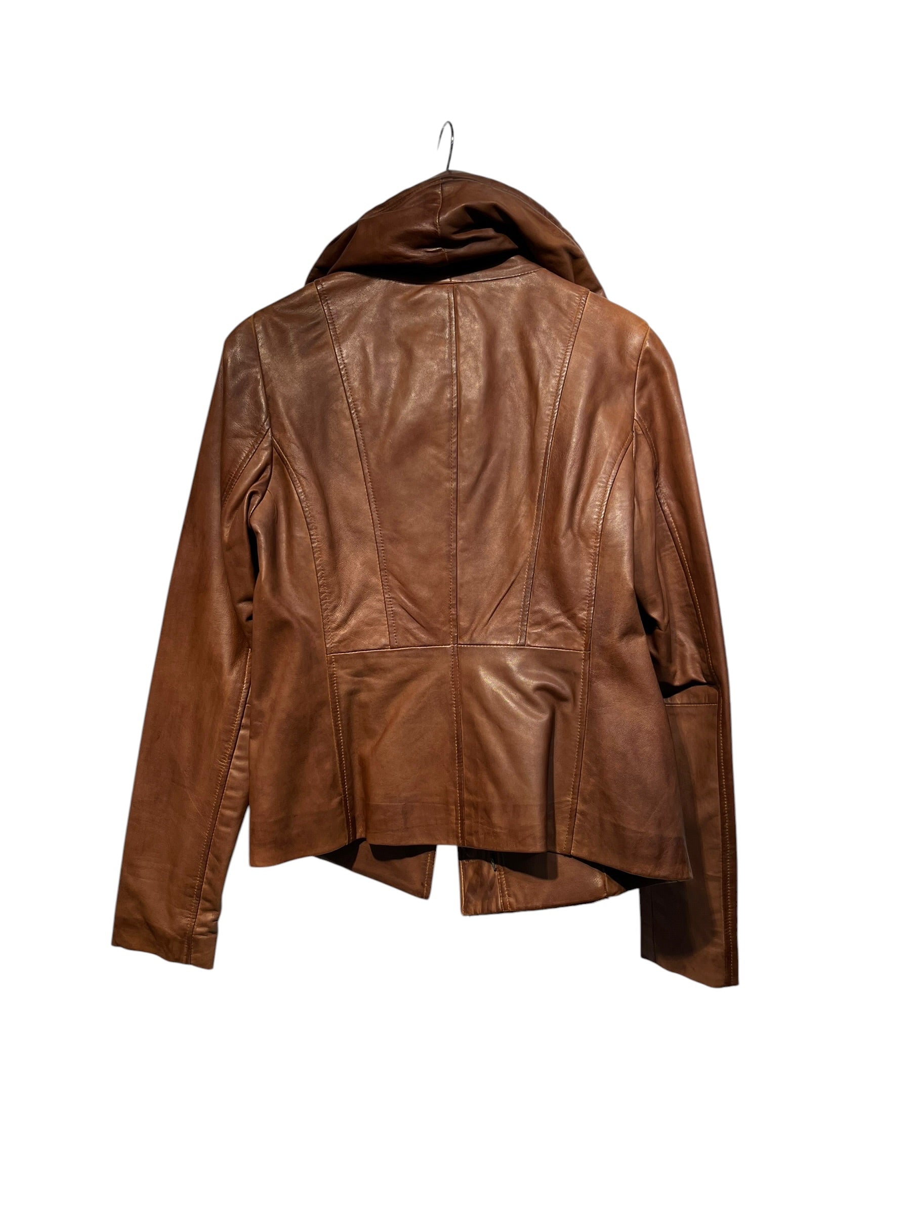 AKSARA/Leather Jkt/S/Leather/BRW/PONY HAIR PANEL view 3