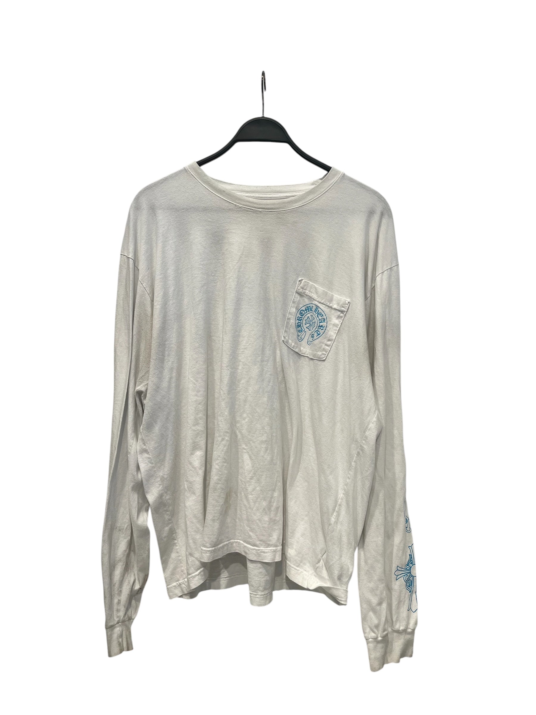 CHROME HEARTS/LS T-Shirt/XXL/Cotton/WHT/ view 1