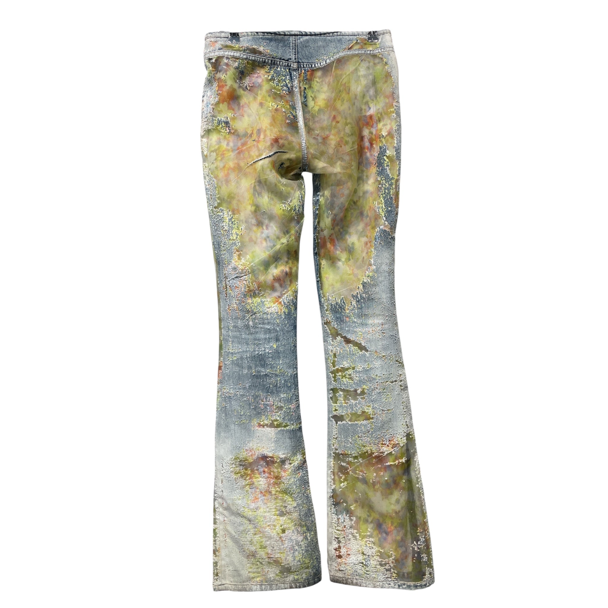 DIESEL/Bootcut Pants/24/All Over Print/Cotton/GRN/MESH D-SHARK-FSE view 1