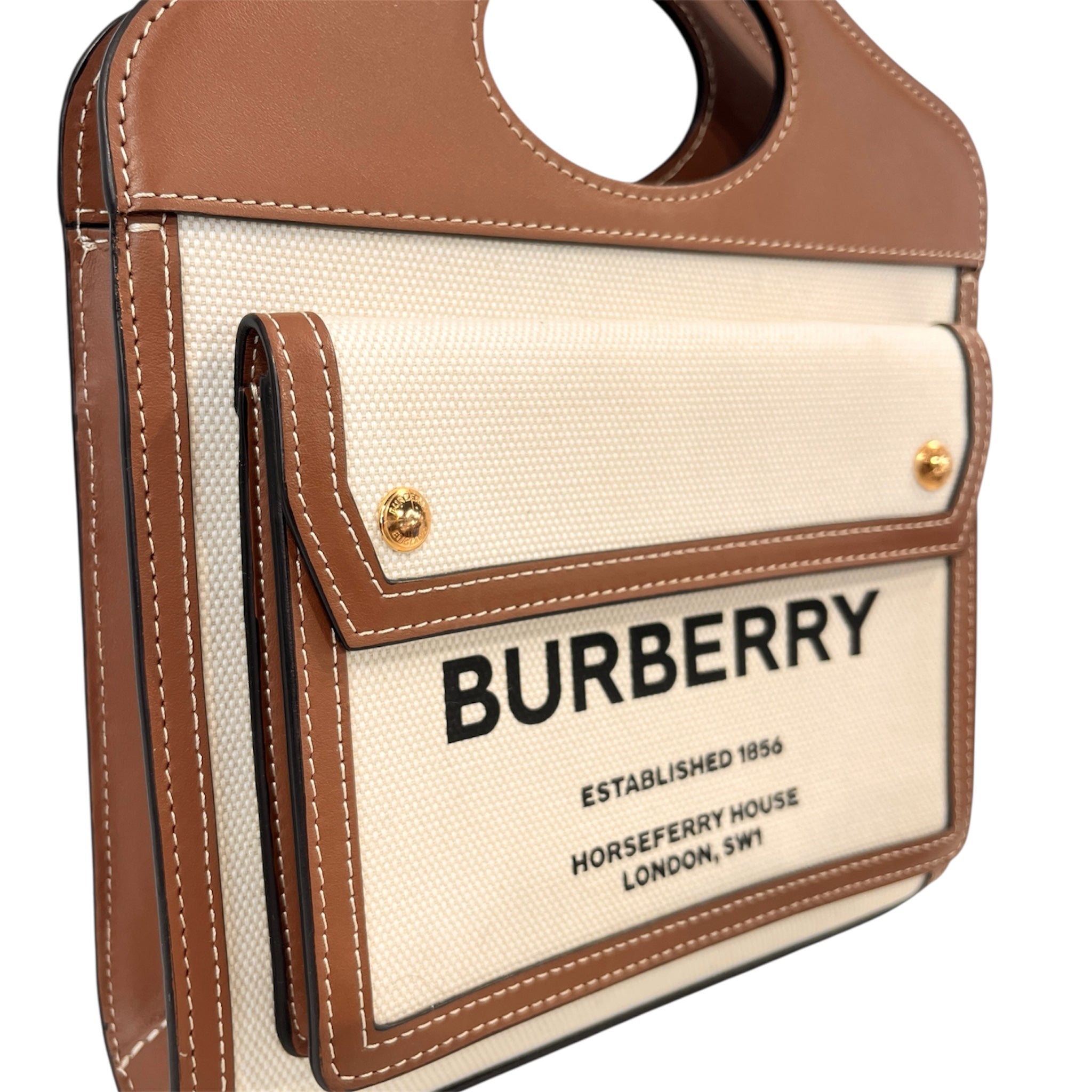 BURBERRY/Hand Bag/OS/Graphic/Leather/CRM/FLAP MINI BAG view 6