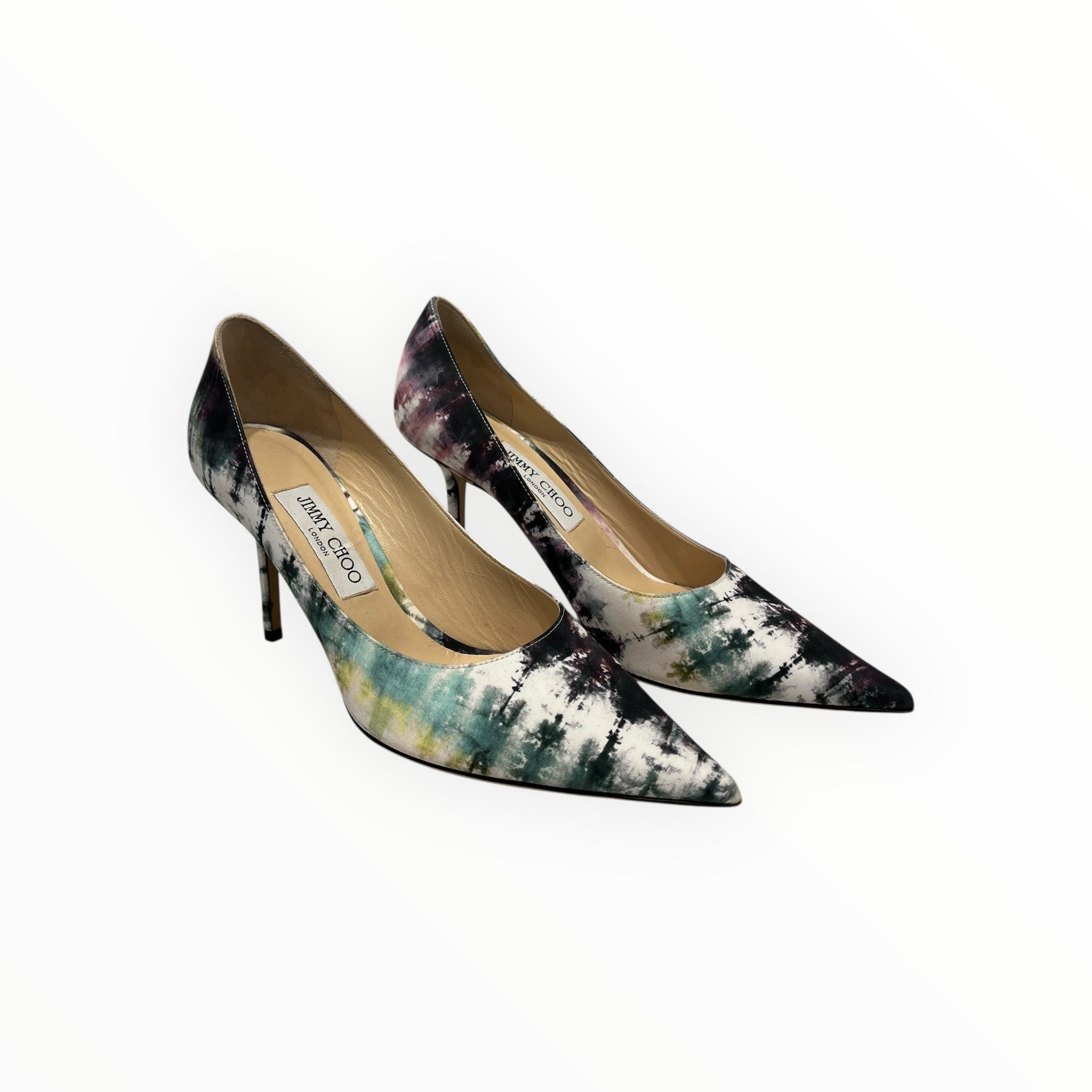 JIMMY CHOO/Heels/US 7.5/All Over Print/Leather/MLT/Pointed-Toe/Love 100mm Tie Dye Pump view 1