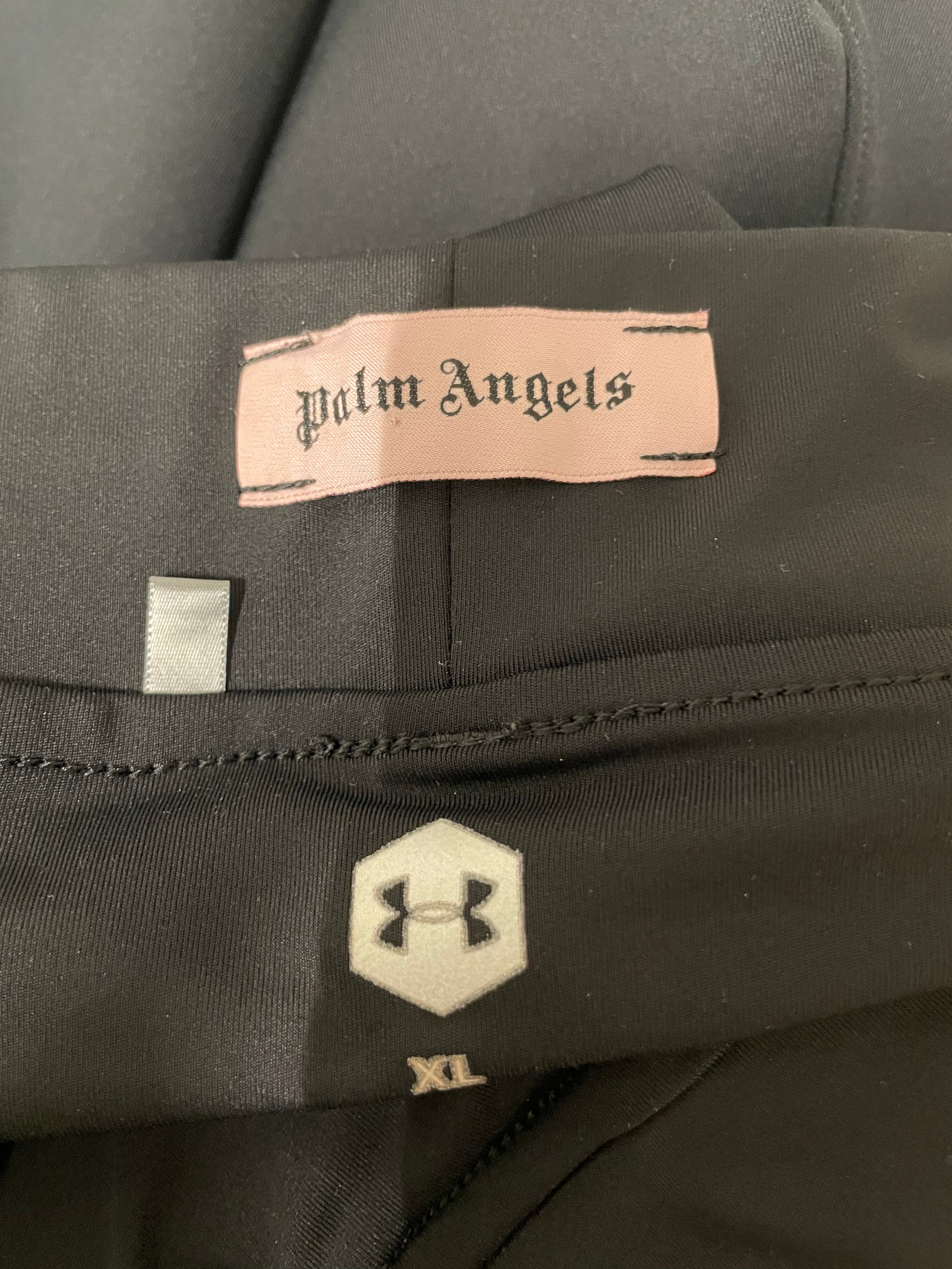 Palm Angels/UNDER ARMOUR/Straight Pants/XL/Cotton/BLK/Joggers/ view 3