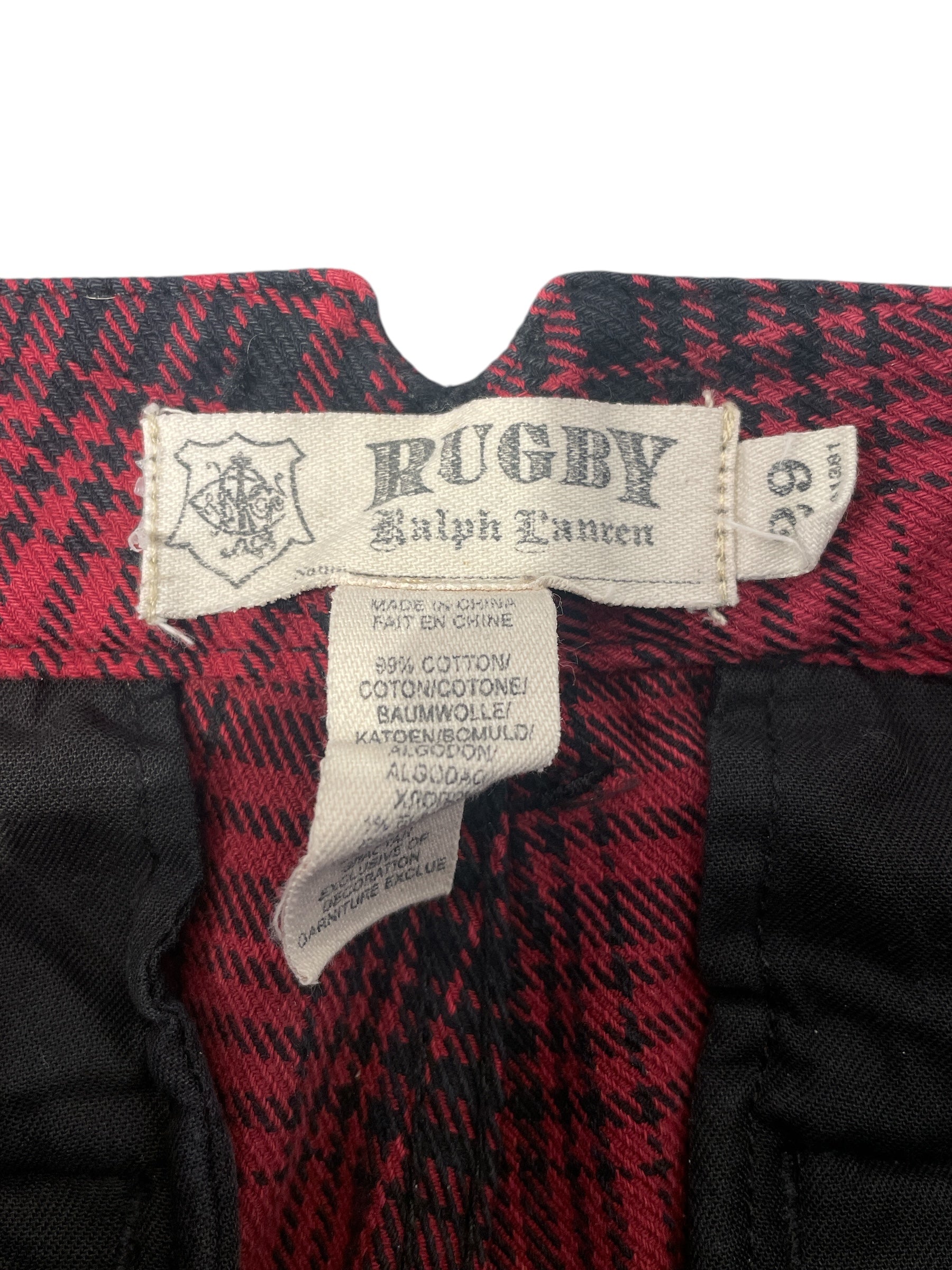 RUGBY RALPHLAUREN/Skinny Pants/29/Plaid/Cotton/RED/ view 3