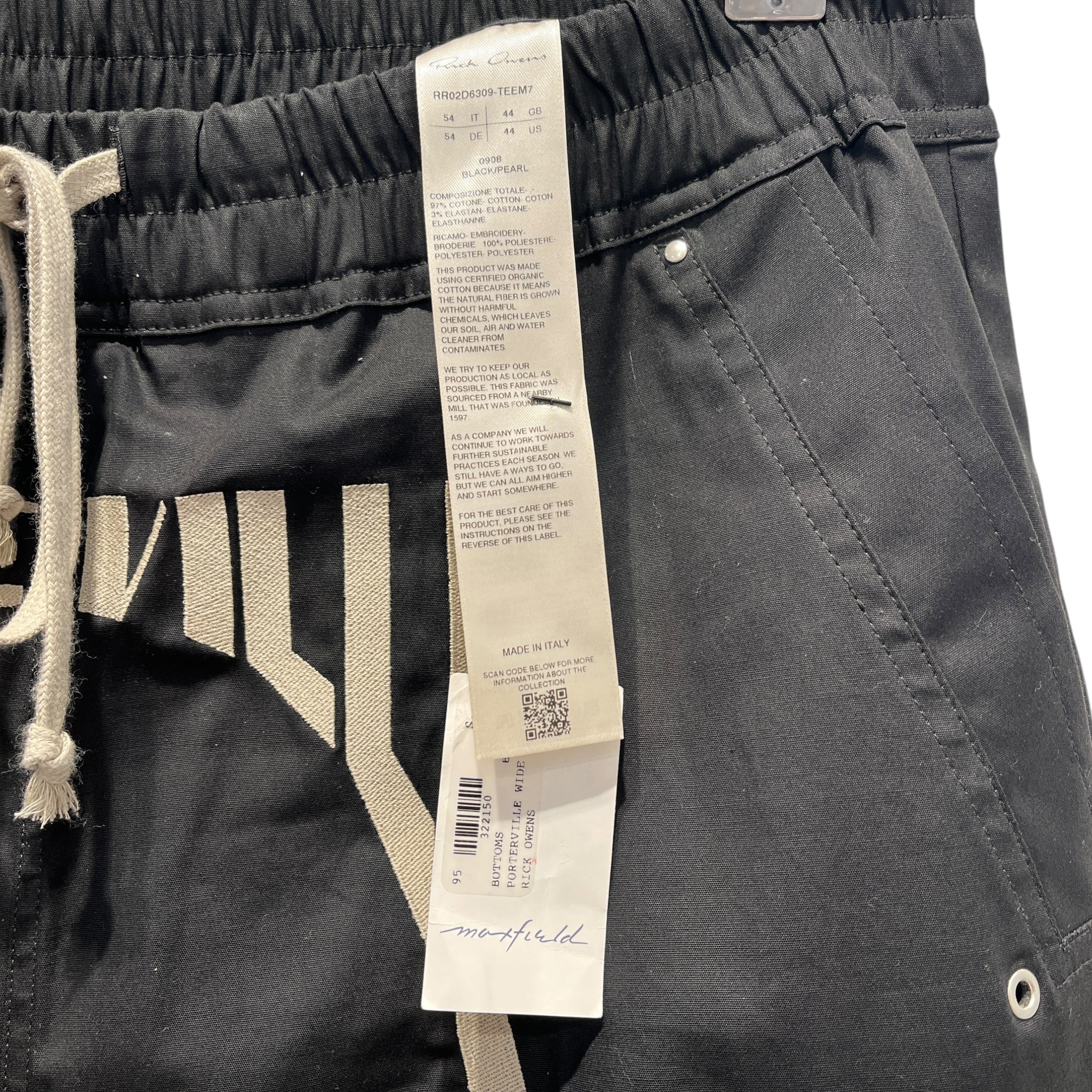 RICK OWENS DRKSHDW/Pants/44/Cotton/BLK/Porterville Bela pants view 4