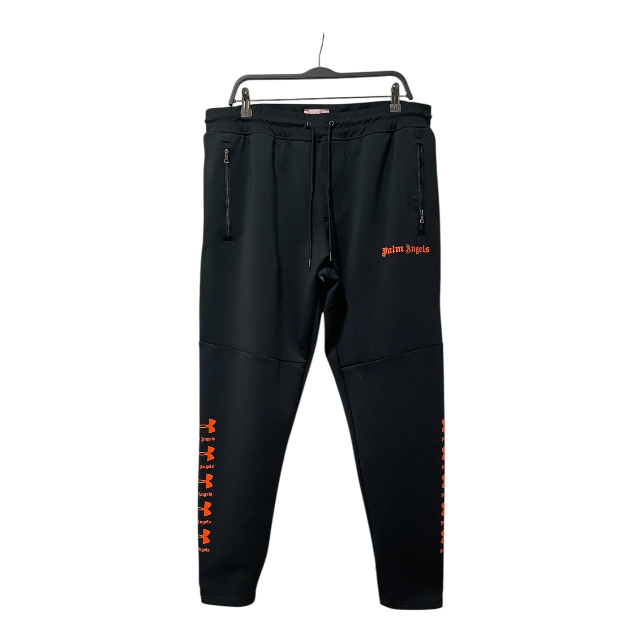Palm Angels/UNDER ARMOUR/Straight Pants/XL/Cotton/BLK/Joggers/ view 1