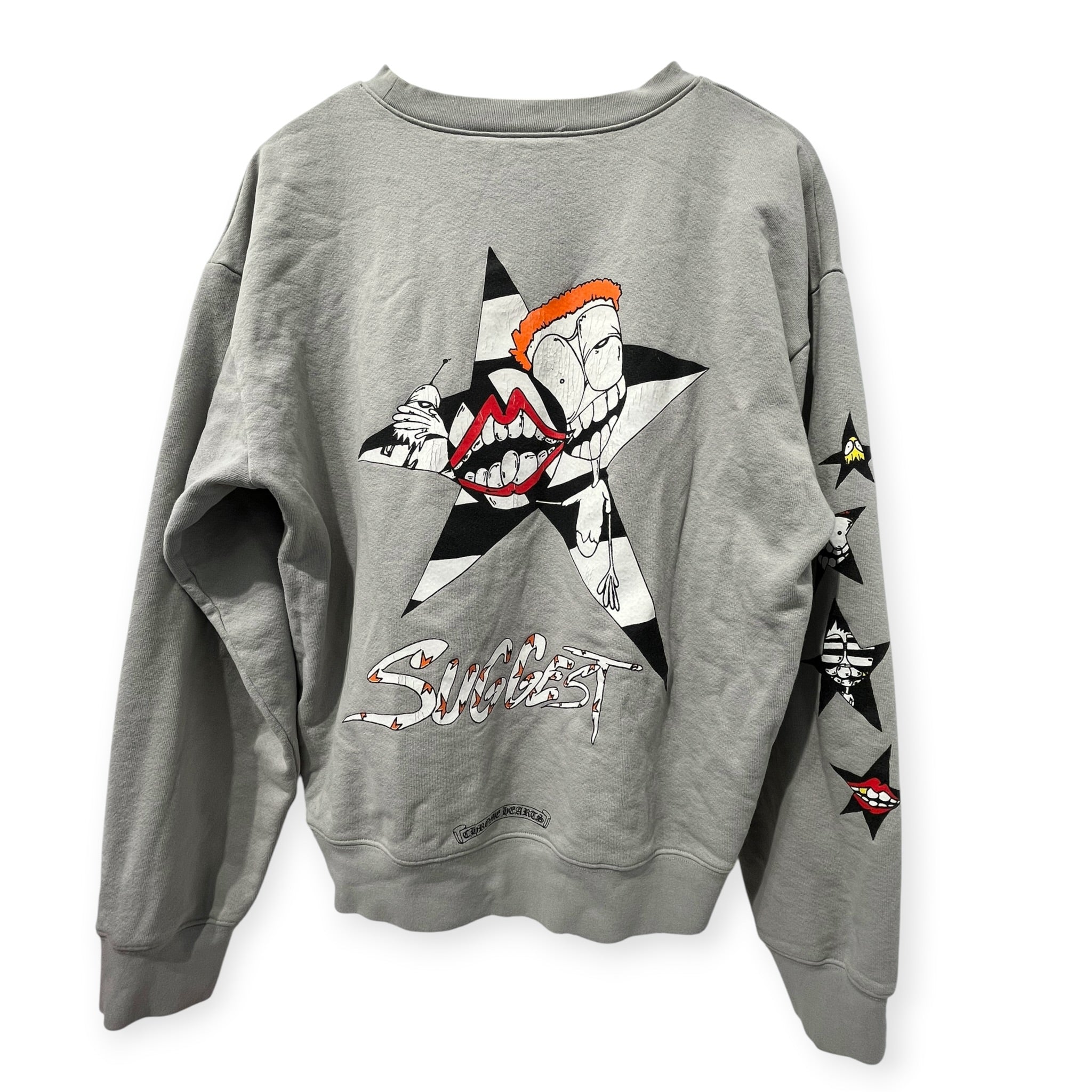 CHROME HEARTS/Sweatshirt/L/Cotton/GRY/MATTY BOY 'SUGGEST' CREWNECK view 4