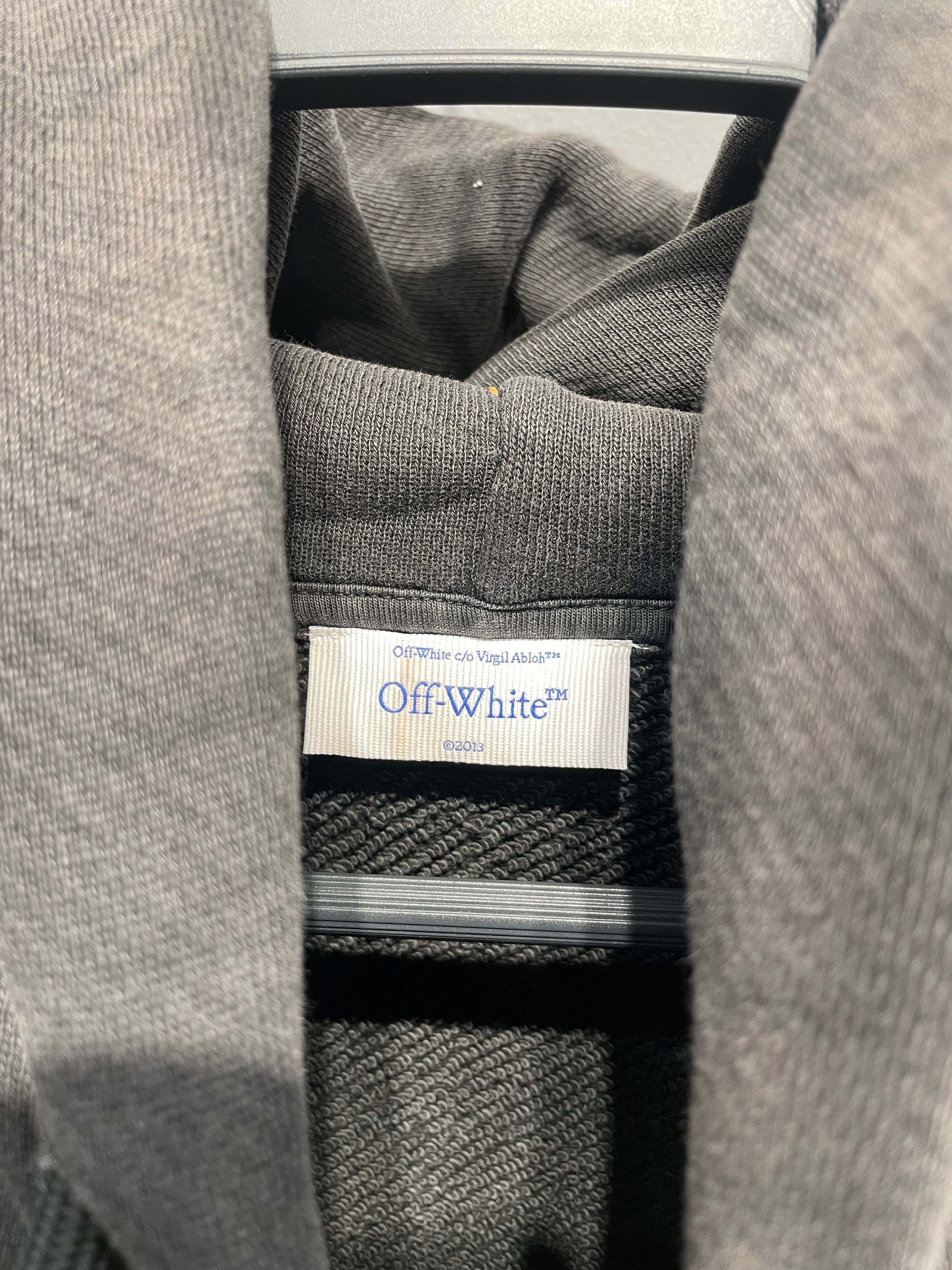 OFF-WHITE/Hoodie/M/Graphic/Cotton/WHT/Pullover/OMBB085S24FLE020 view 3