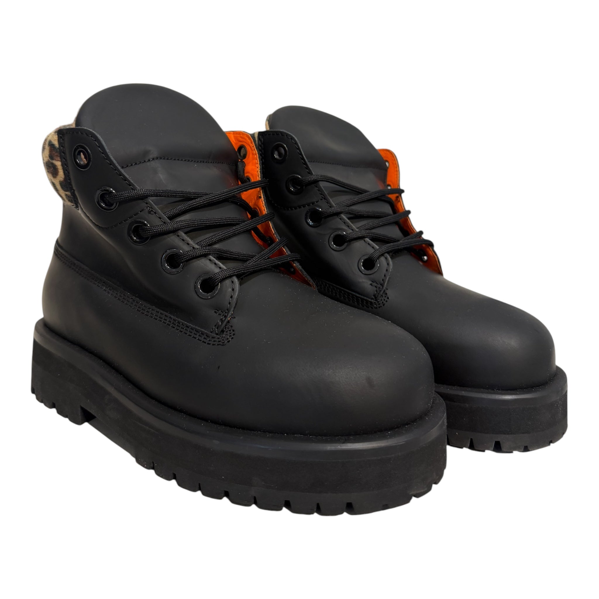 PDF/Lace Up Boots/EU 43/Leather/BLK/Cheetah Lined Jumbo Boot view 1