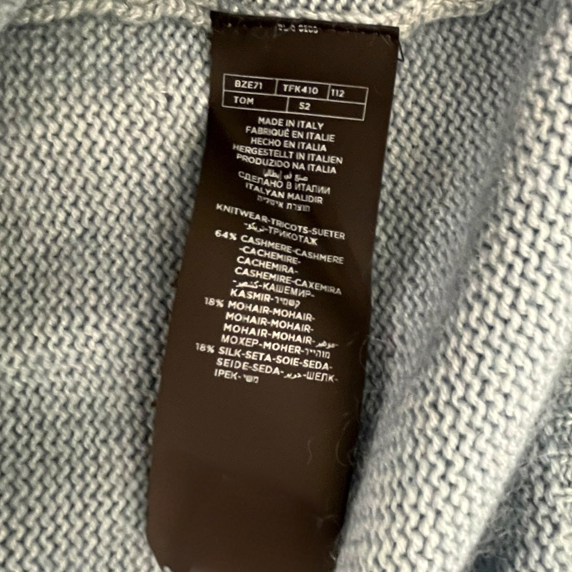 TOM FORD/Sweater/52/Cashmere/BLU/HOMBRE CASHMERE BLEND SWEATER view 4