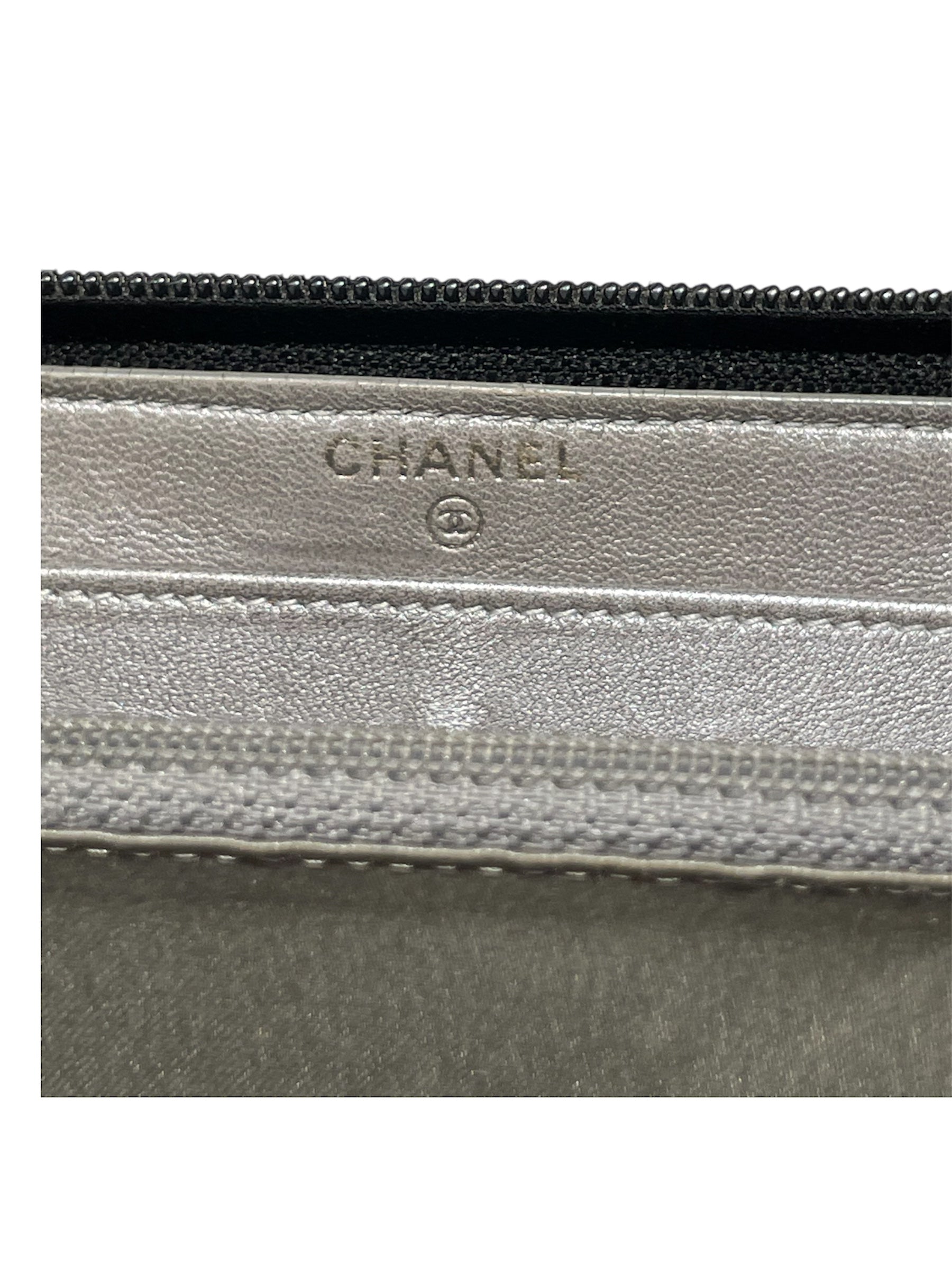 CHANEL/Long Wallet/Leather/BLK/Chanel Camellia long wallet view 5