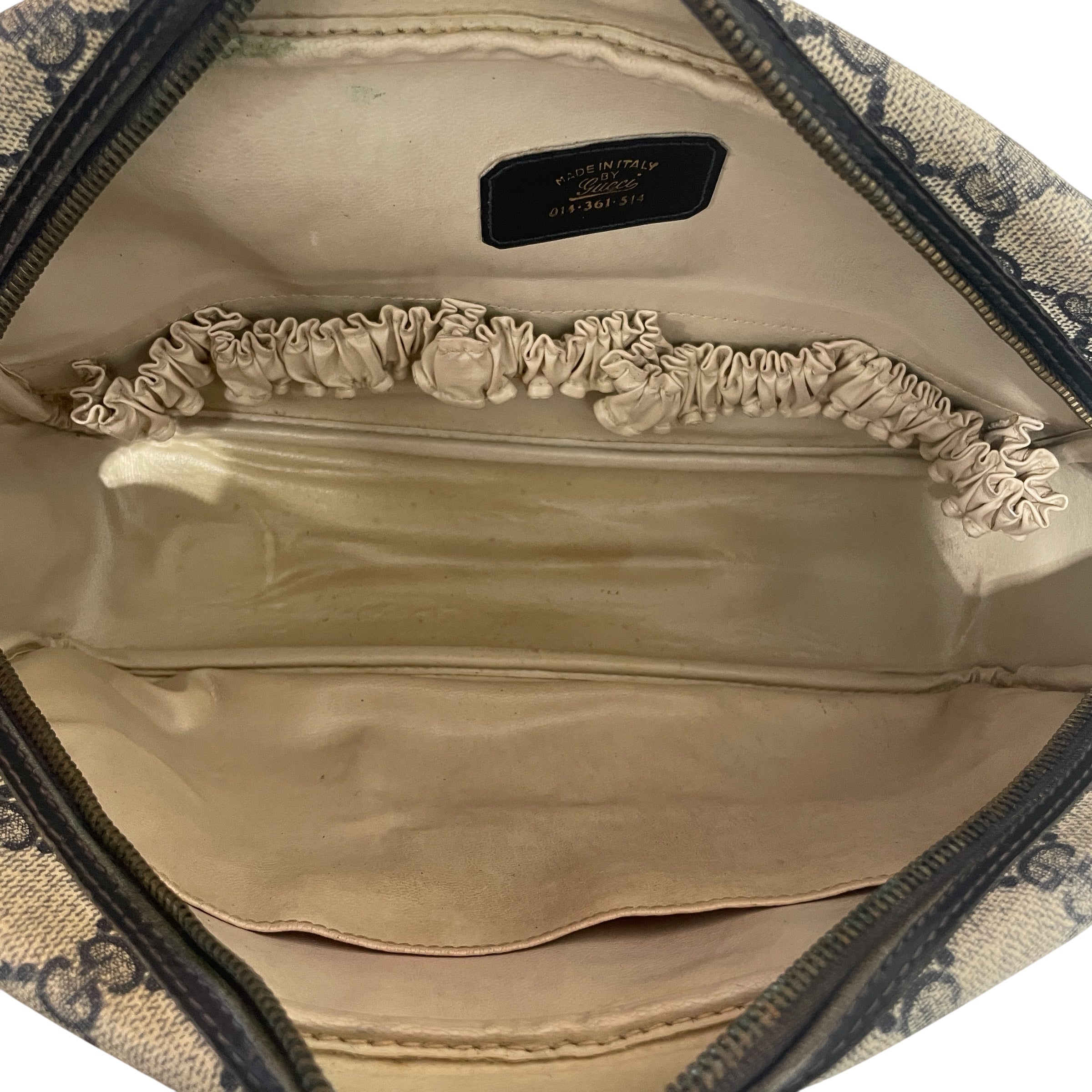 GUCCI/Cross Body Bag/Monogram/Leather/BRW/Toiletry Bag view 4