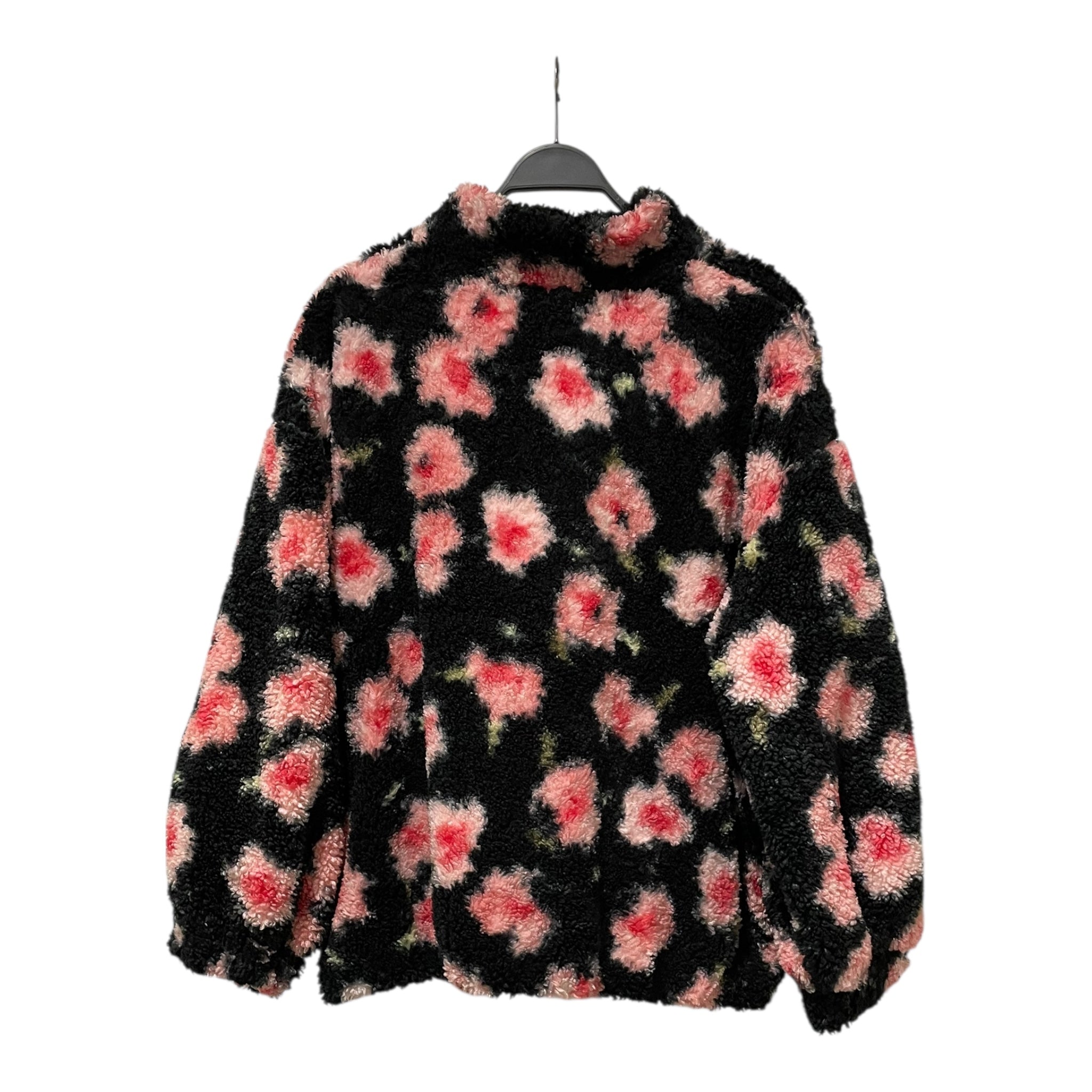 Sandy Liang/Fleece Jkt/XXL/Floral Pattern/Polyester/BLK/quarter zip view 2