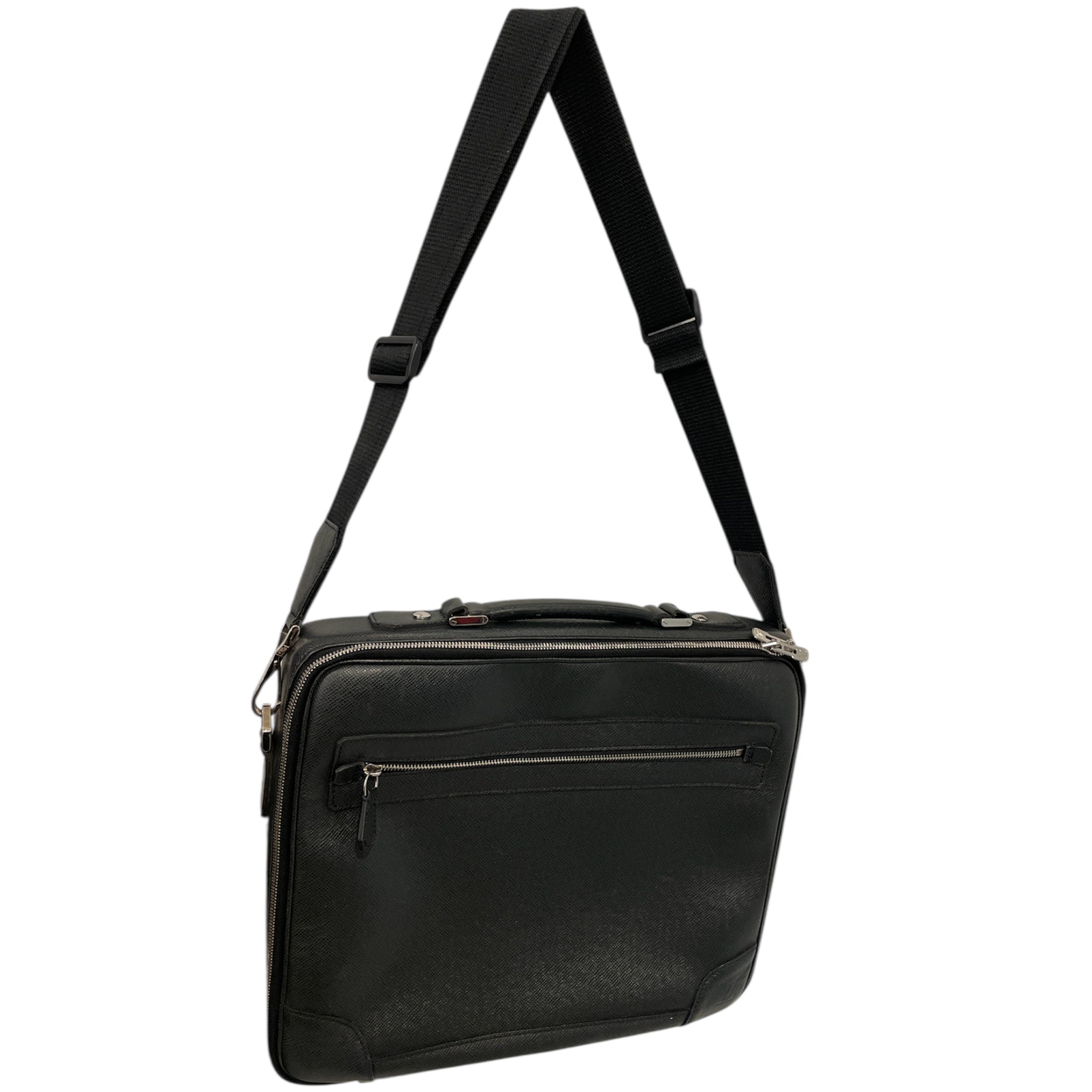 LOUIS VUITTON/Briefcase/Leather/BLK/LV BLK BRIEF CASE W STRAP view 5