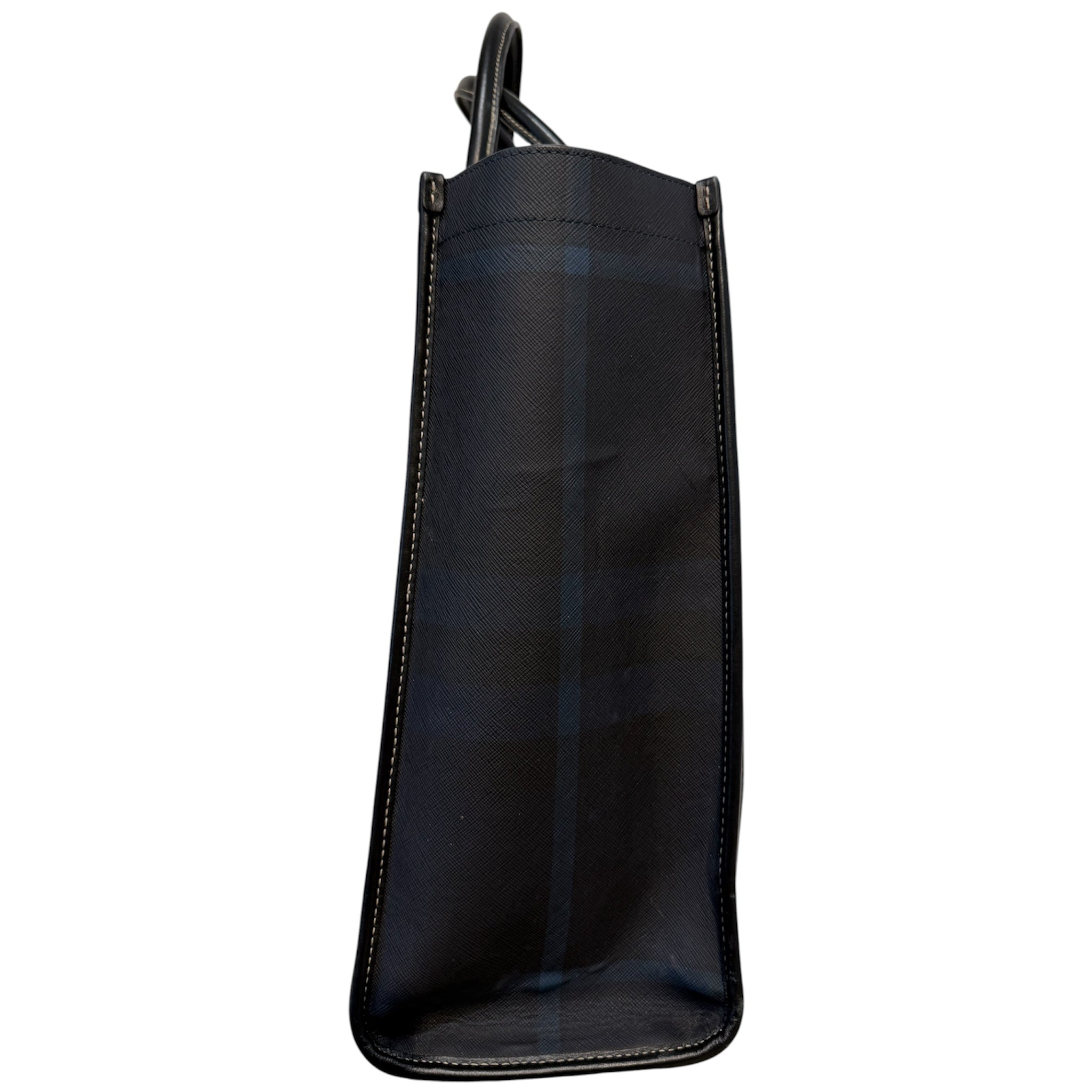 BURBERRY/Tote Bag/Plaid/Leather/NVY/Denny Check-E Tote Bag view 4