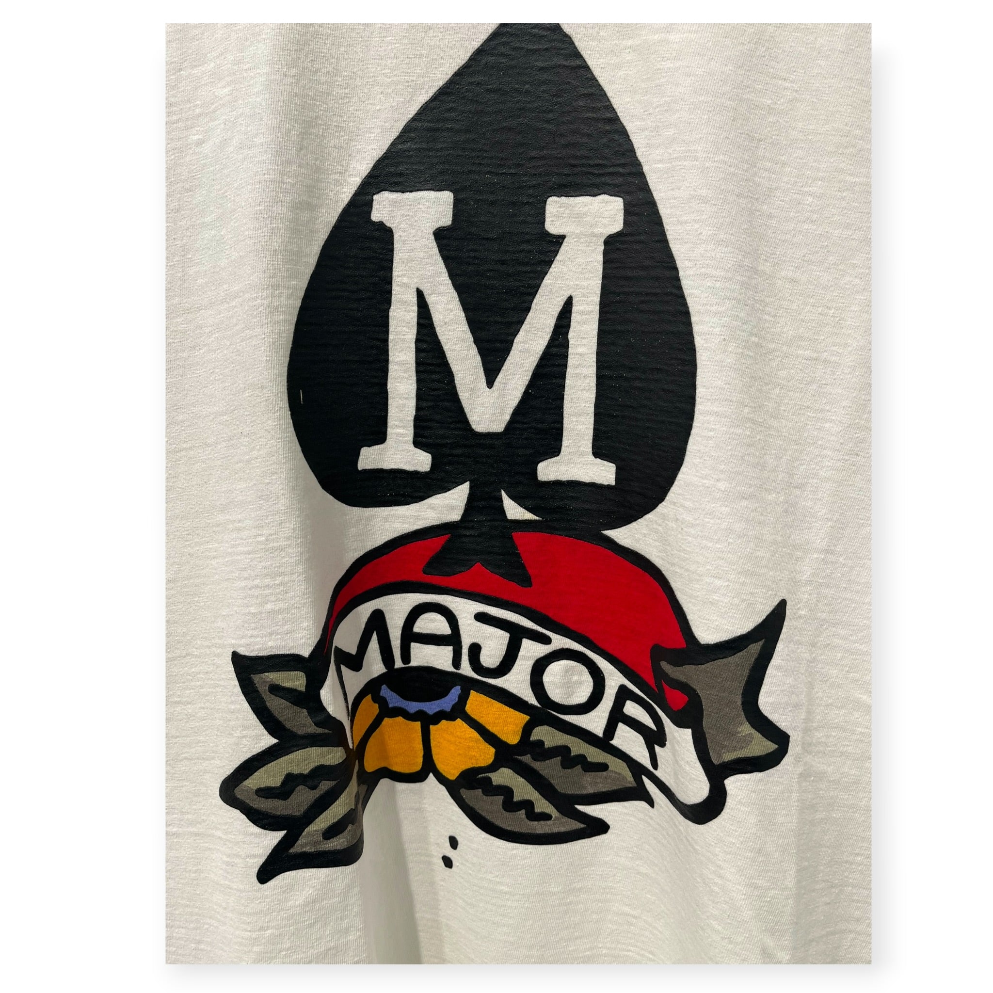 Maison Margiela/T-Shirt/44/Cotton/WHT/Graphic/2019 M MAJOR SPADE DISTRESS view 2