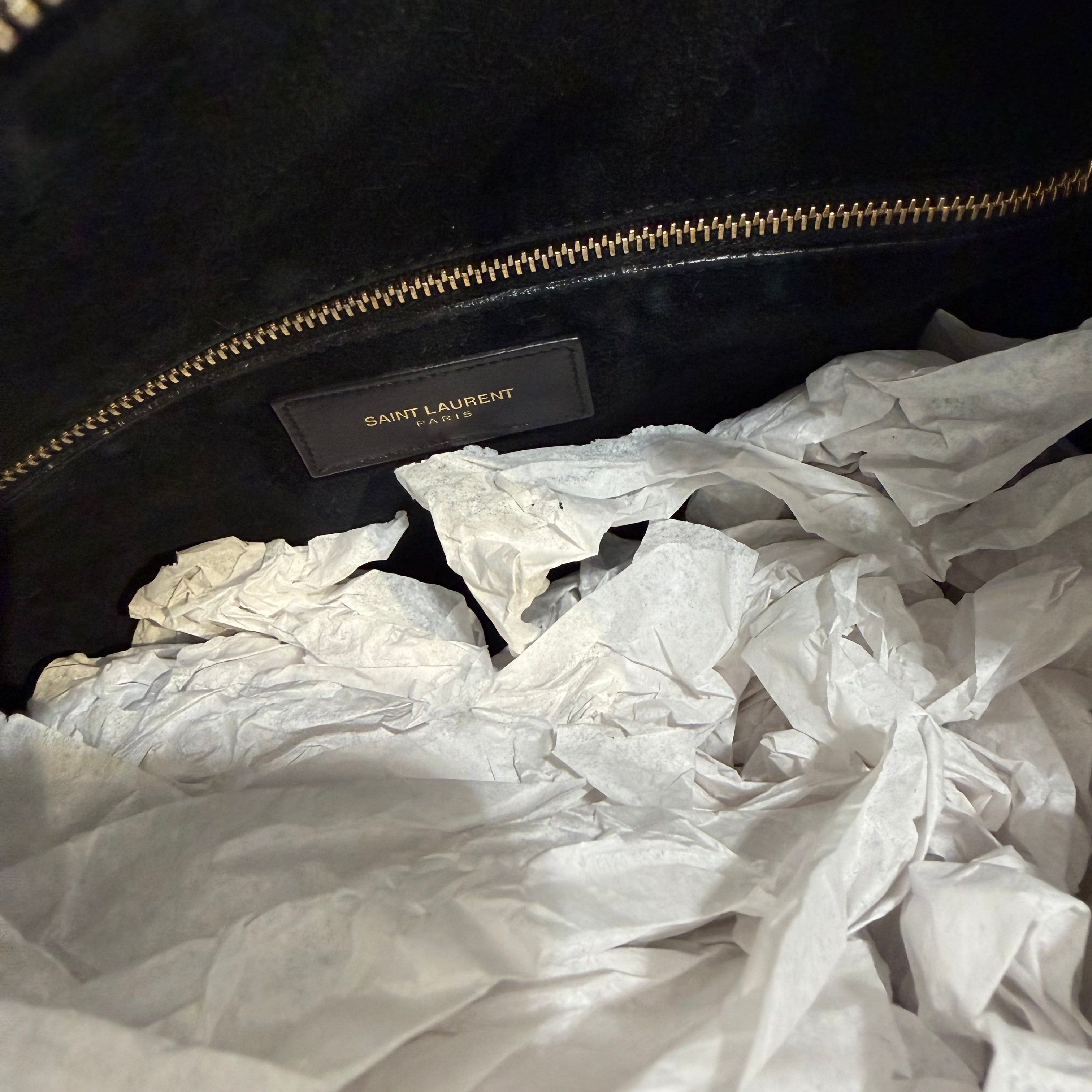 SAINT LAURENT/Cross Body Bag/Leather/BLK/Leather Bo Duffle Bag view 5