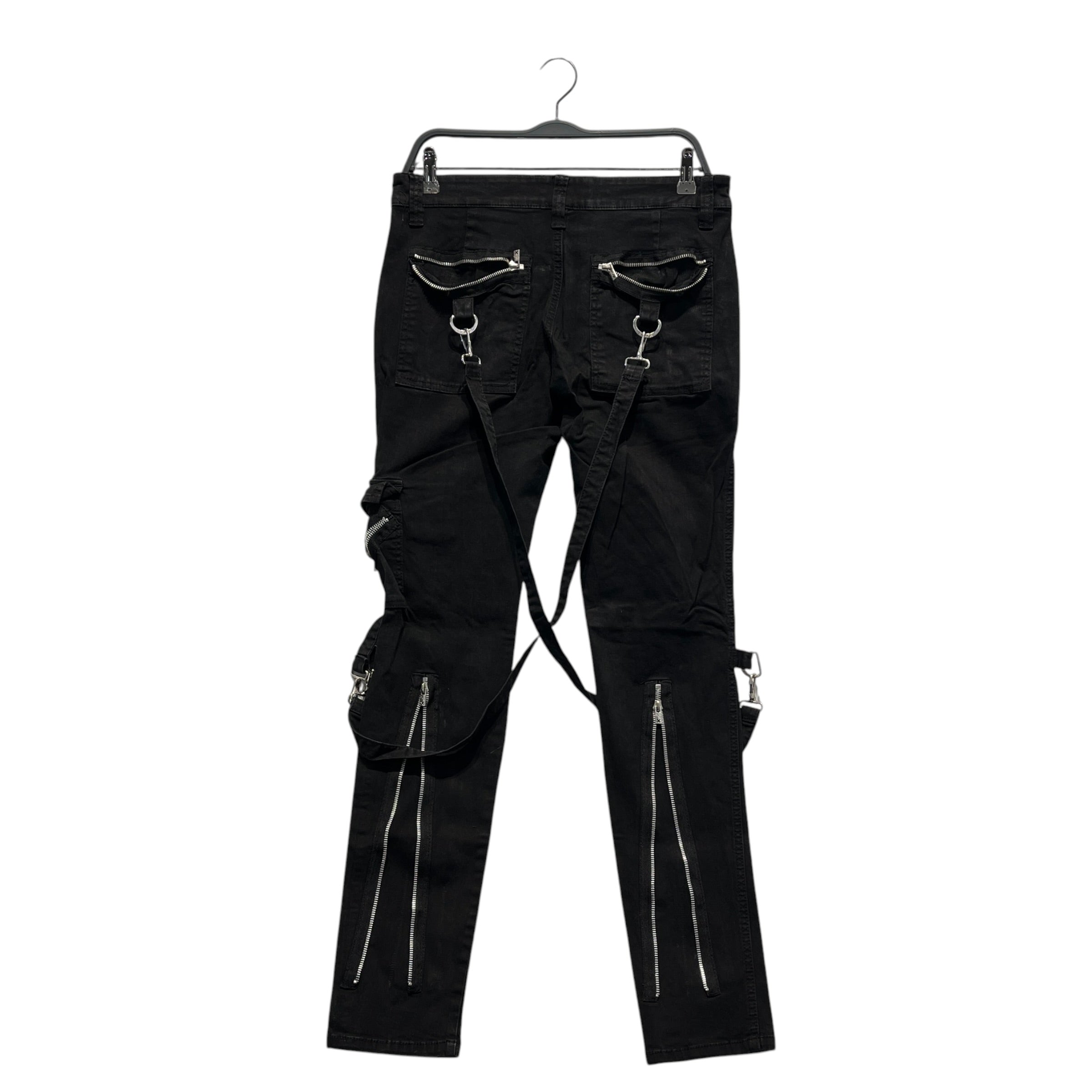 TRIPP NYC/Skinny Pants/32/Cotton/BLK/silver button bondage pant view 2