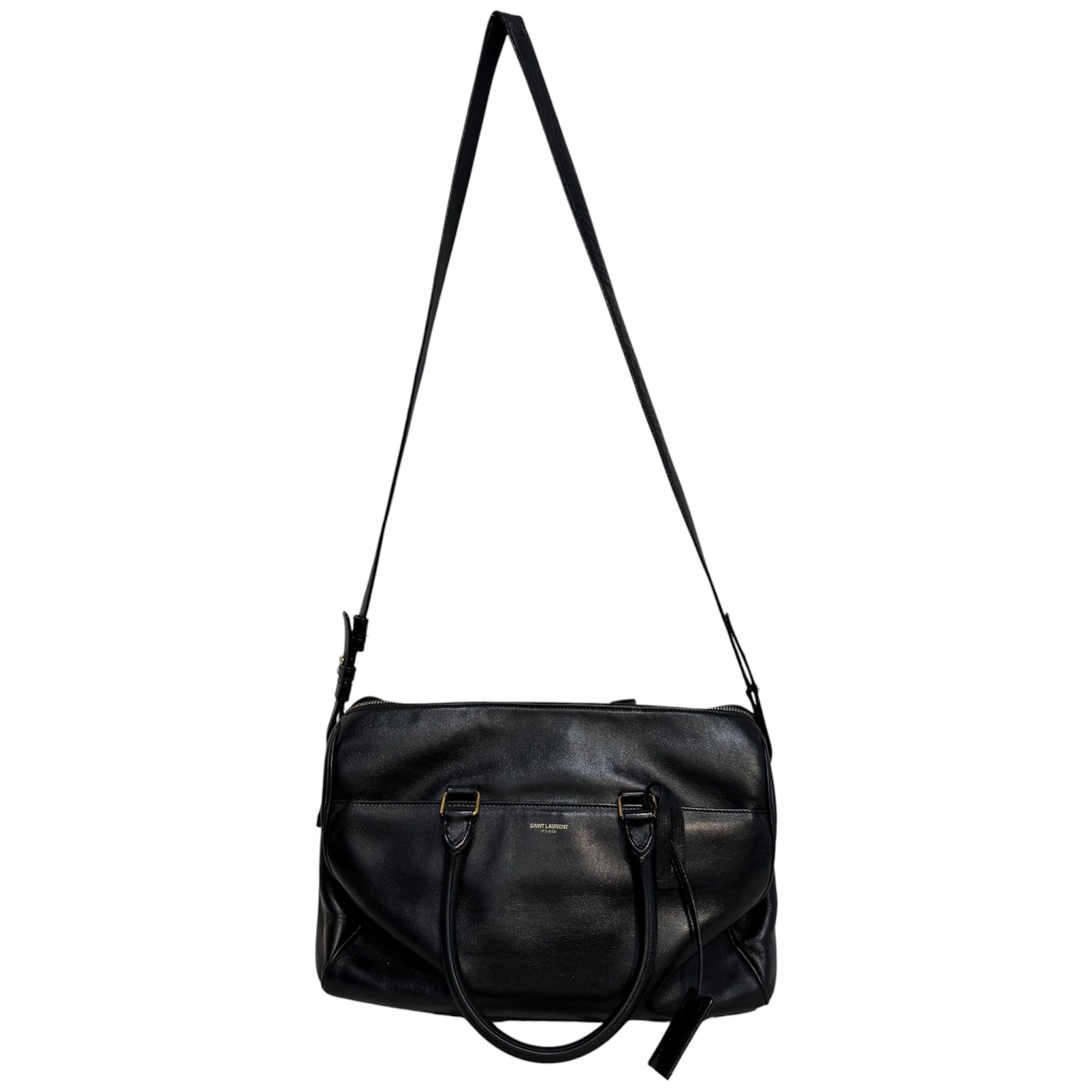 SAINT LAURENT/Cross Body Bag/Leather/BLK/Leather Bo Duffle Bag view 1