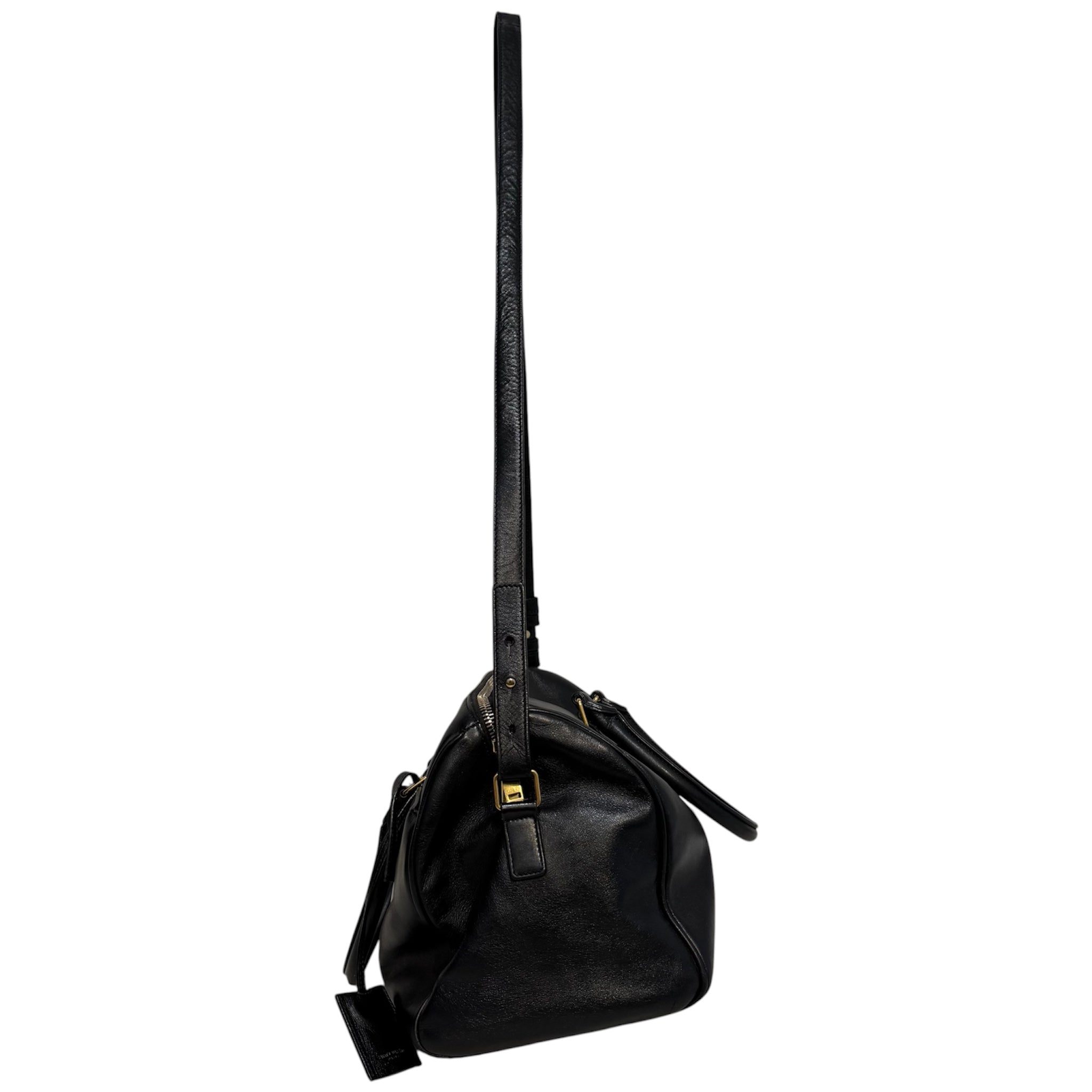 SAINT LAURENT/Cross Body Bag/Leather/BLK/Leather Bo Duffle Bag view 2