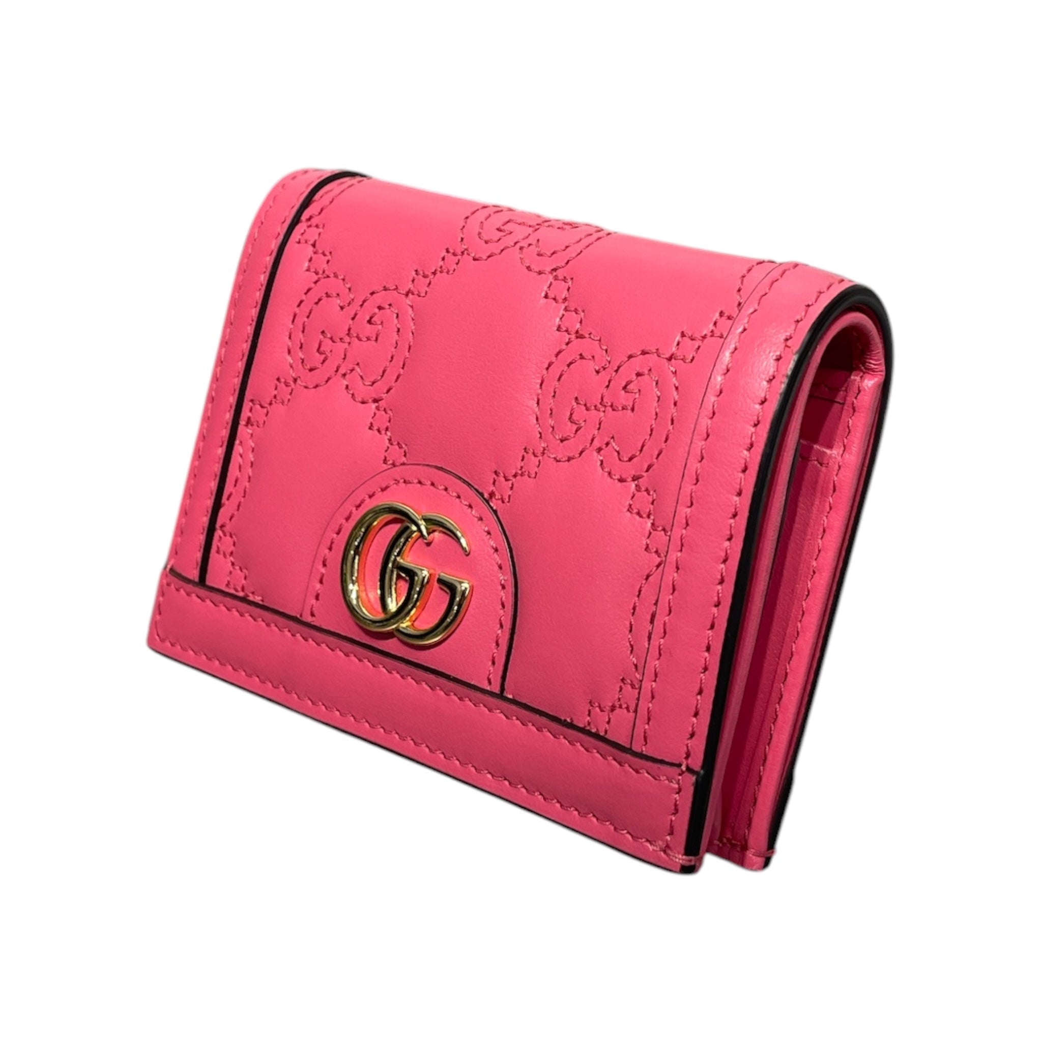 GUCCI/Wallet/Monogram/Leather/PNK/GG Matelasse 723786-493075 view 1
