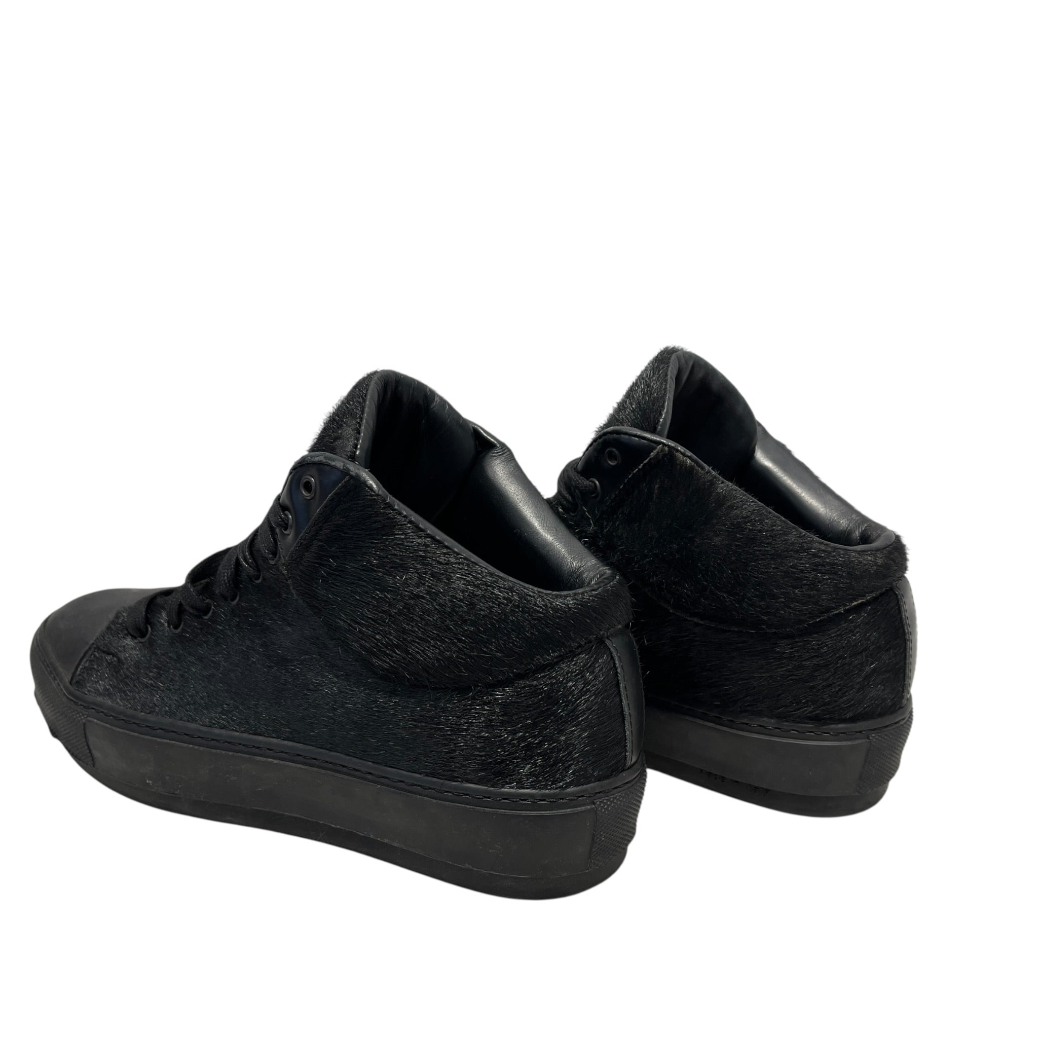 Acne Studios/Hi-Sneakers/US 7/Mohair/BLK/Patent/Cleo Calf Pony Hair Hi Sneaker view 2