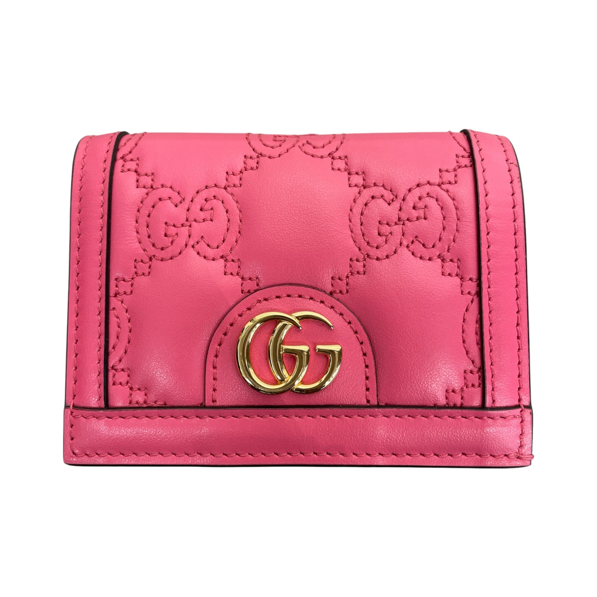 GUCCI/Wallet/Monogram/Leather/PNK/GG Matelasse 723786-493075 view 4