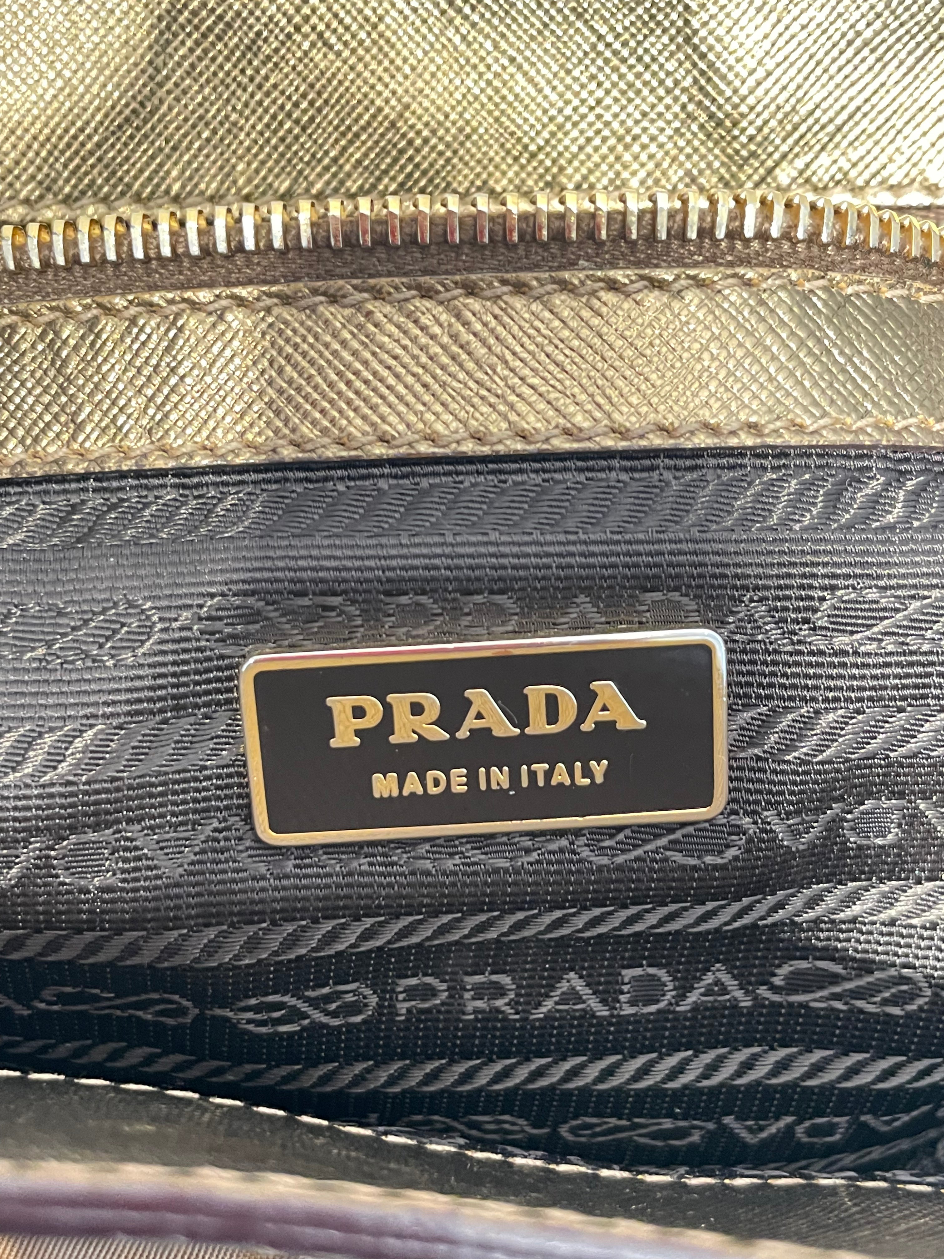 PRADA/Hand Bag/Nylon/GLD/BUCKLE HOBO SAFFIANO view 5