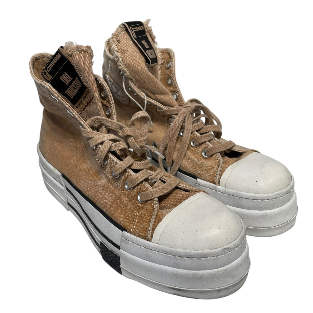 CONVERSE/RICK OWENS DRKSHDW/Hi-Sneakers/US 10/Cotton/CML/DBL DRKSTAR view 1