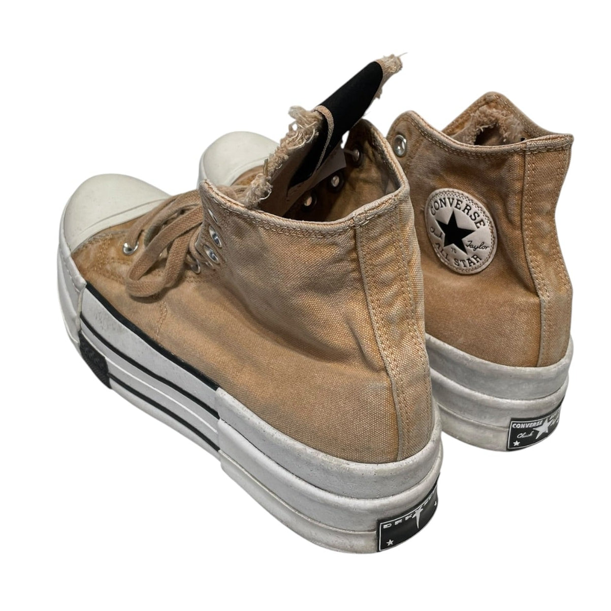 CONVERSE/RICK OWENS DRKSHDW/Hi-Sneakers/US 10/Cotton/CML/DBL DRKSTAR view 2
