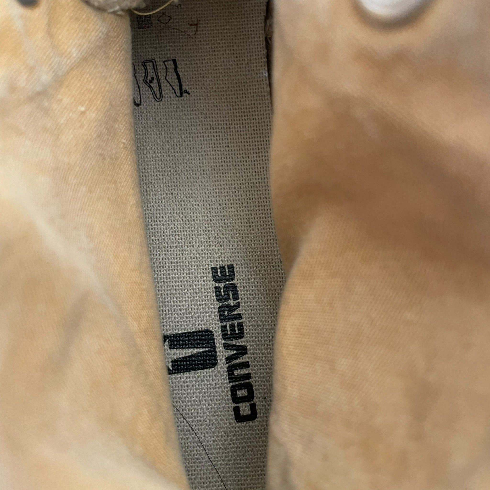 CONVERSE/RICK OWENS DRKSHDW/Hi-Sneakers/US 10/Cotton/CML/DBL DRKSTAR view 3