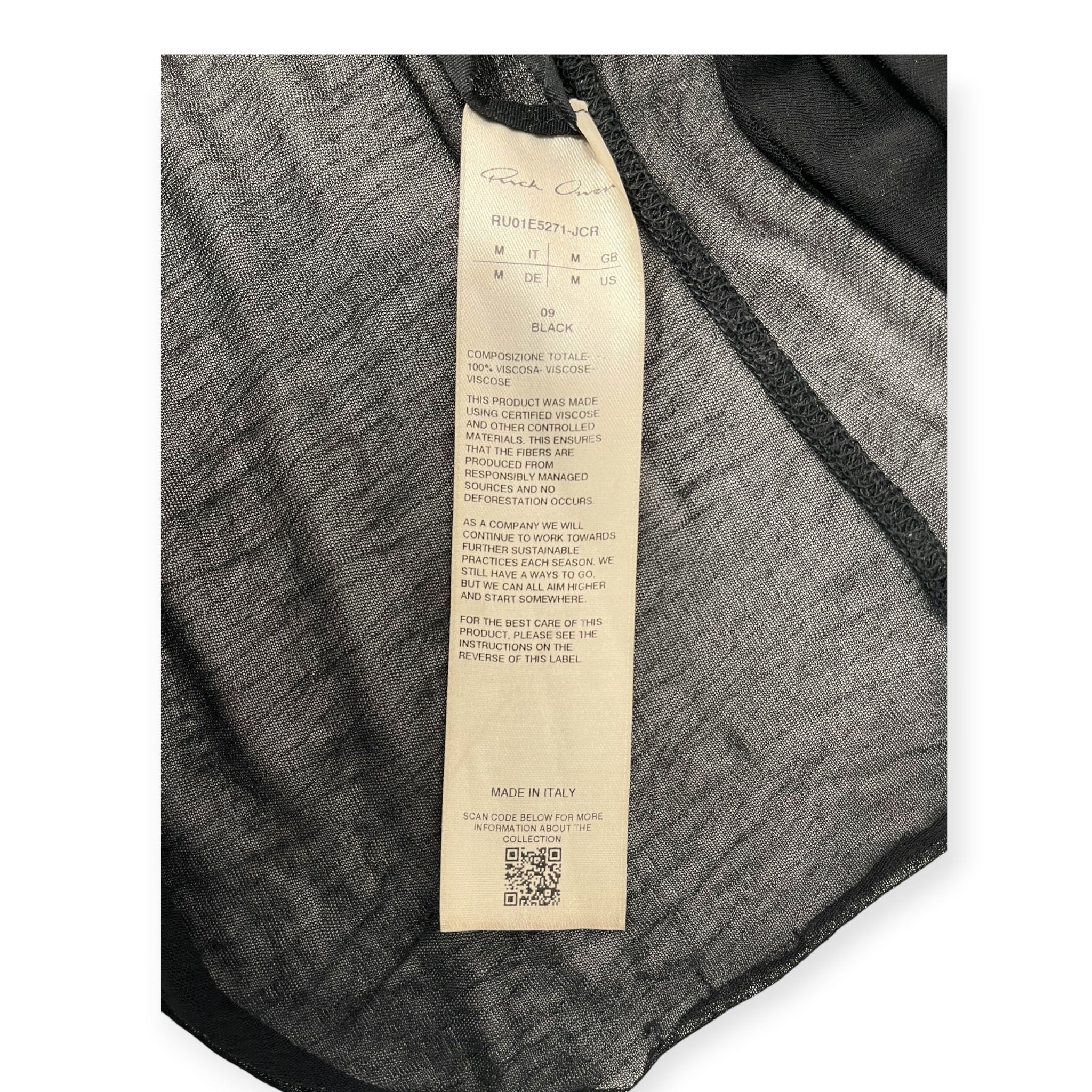 Rick Owens/LS T-Shirt/M/Rayon/BLK/HOLLYWOOD MESH LS view 5