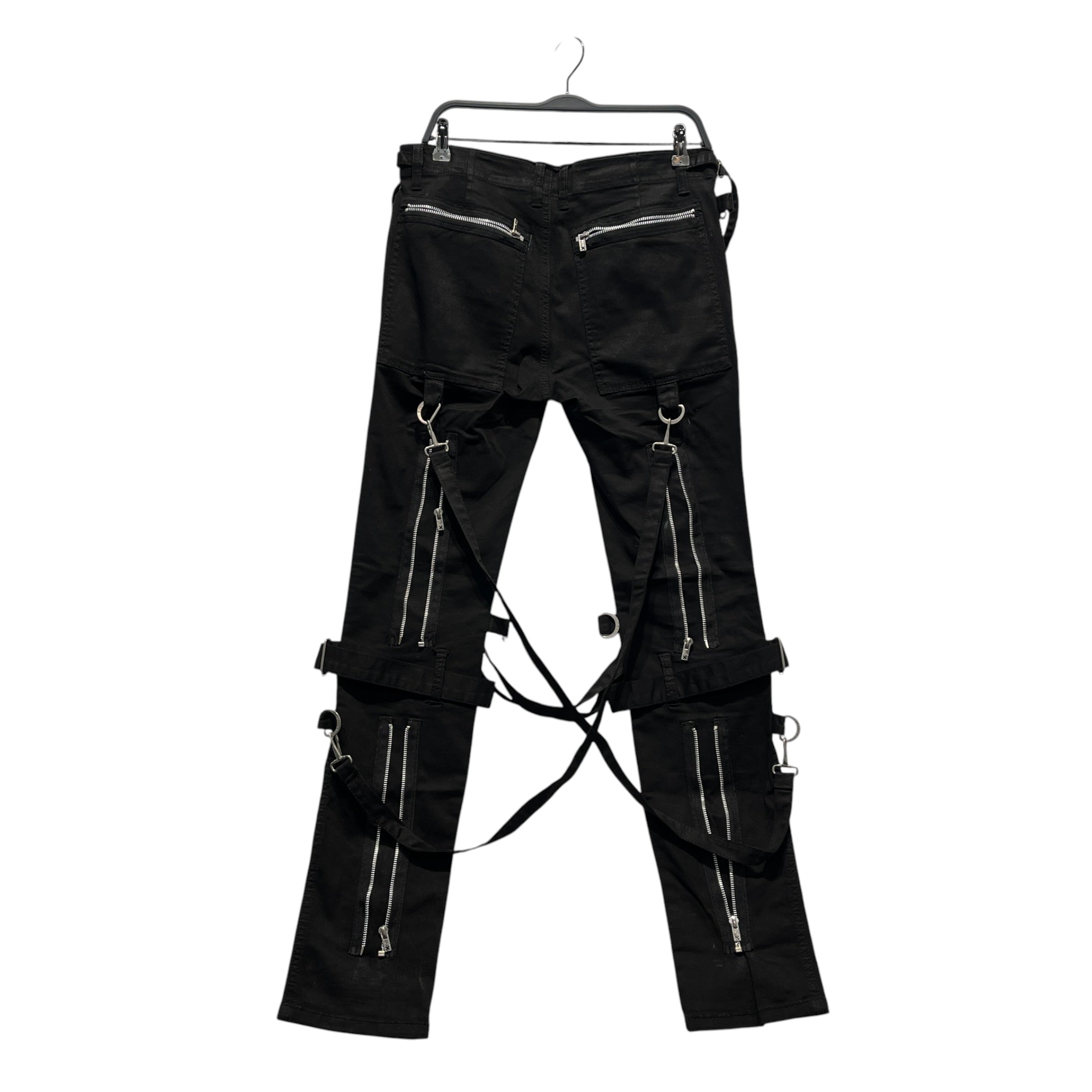 TRIPP NYC/Skinny Pants/32/Cotton/BLK/black button bondage pant view 2