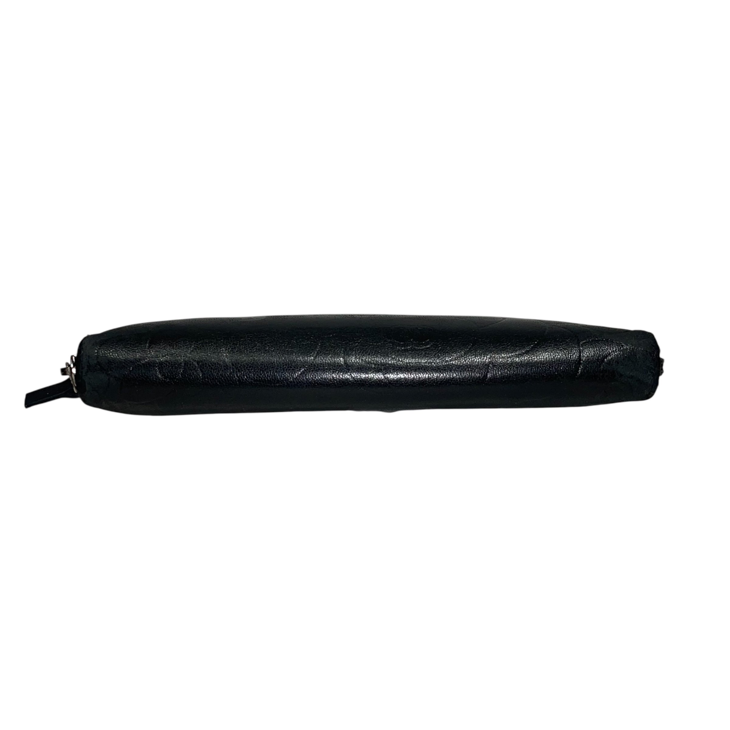 CHANEL/Long Wallet/Leather/BLK/Chanel Camellia long wallet view 3